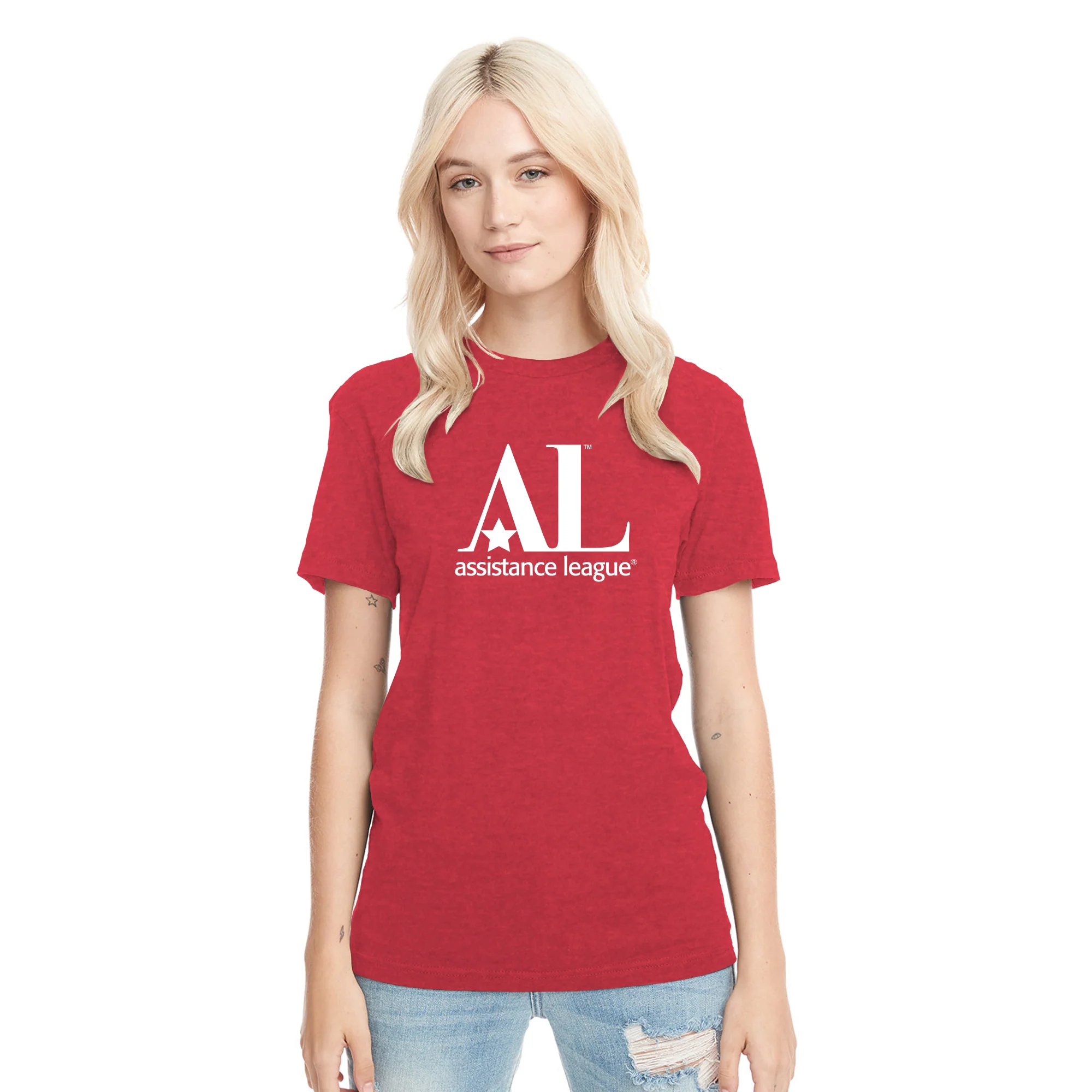 Assistance League Logo Triblend T-Shirt - Vintage Red - Image 3