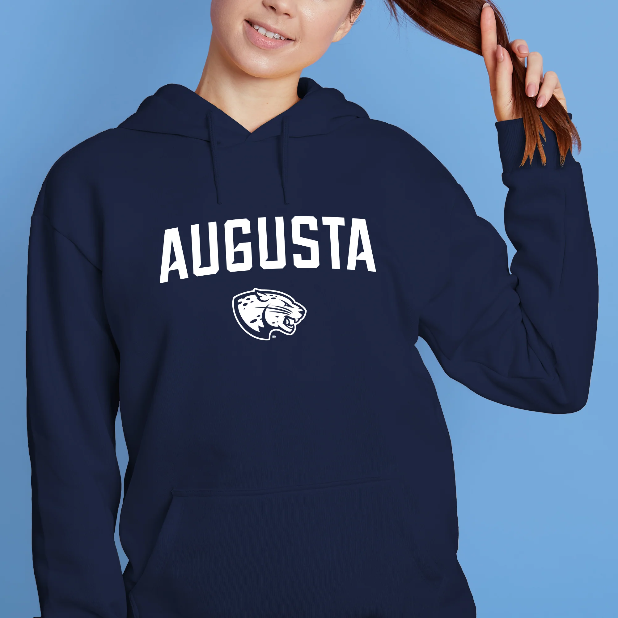 Augusta University Arch Logo Hoodie - Navy - Image 4