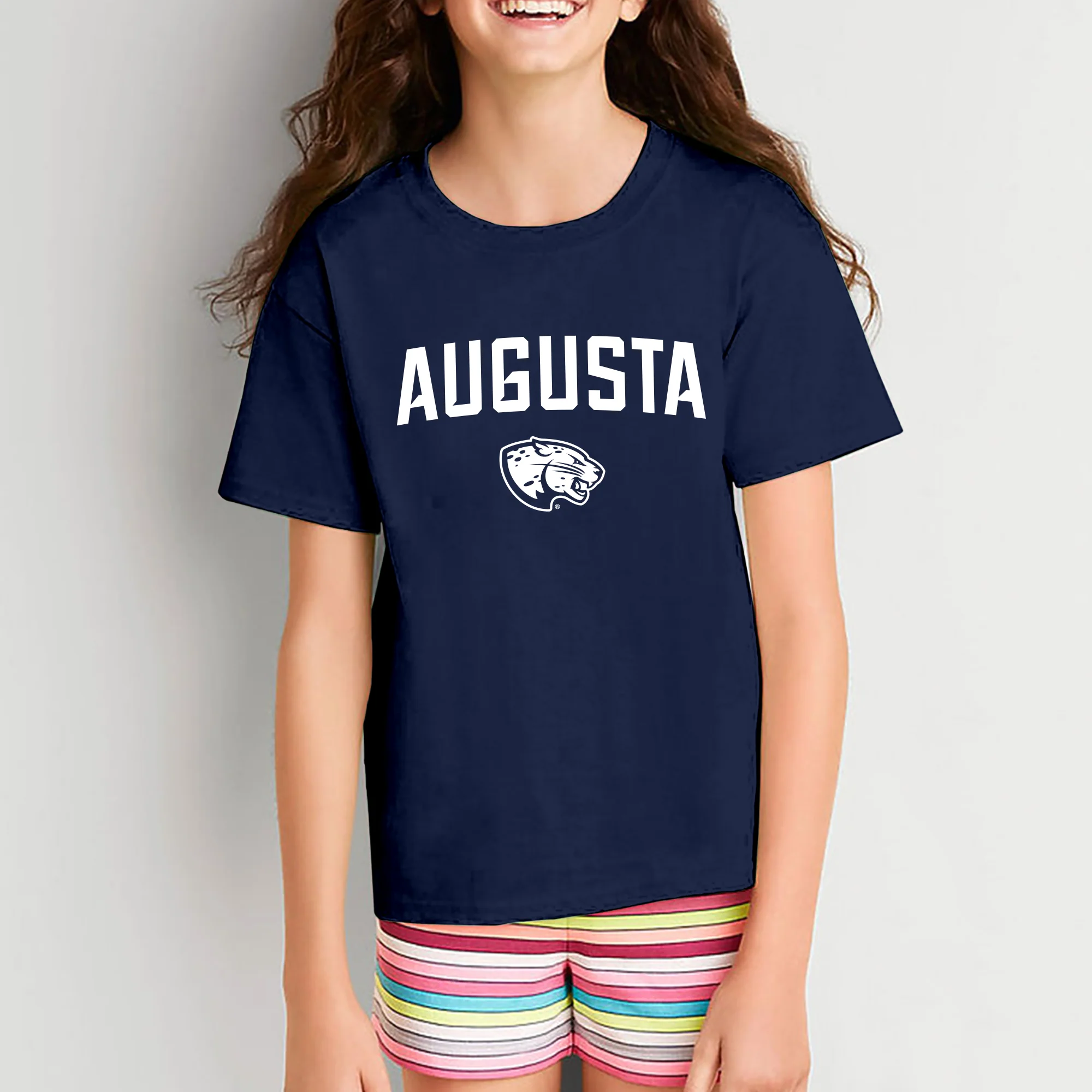 Augusta University Arch Logo Youth T-Shirt - Navy - Image 4