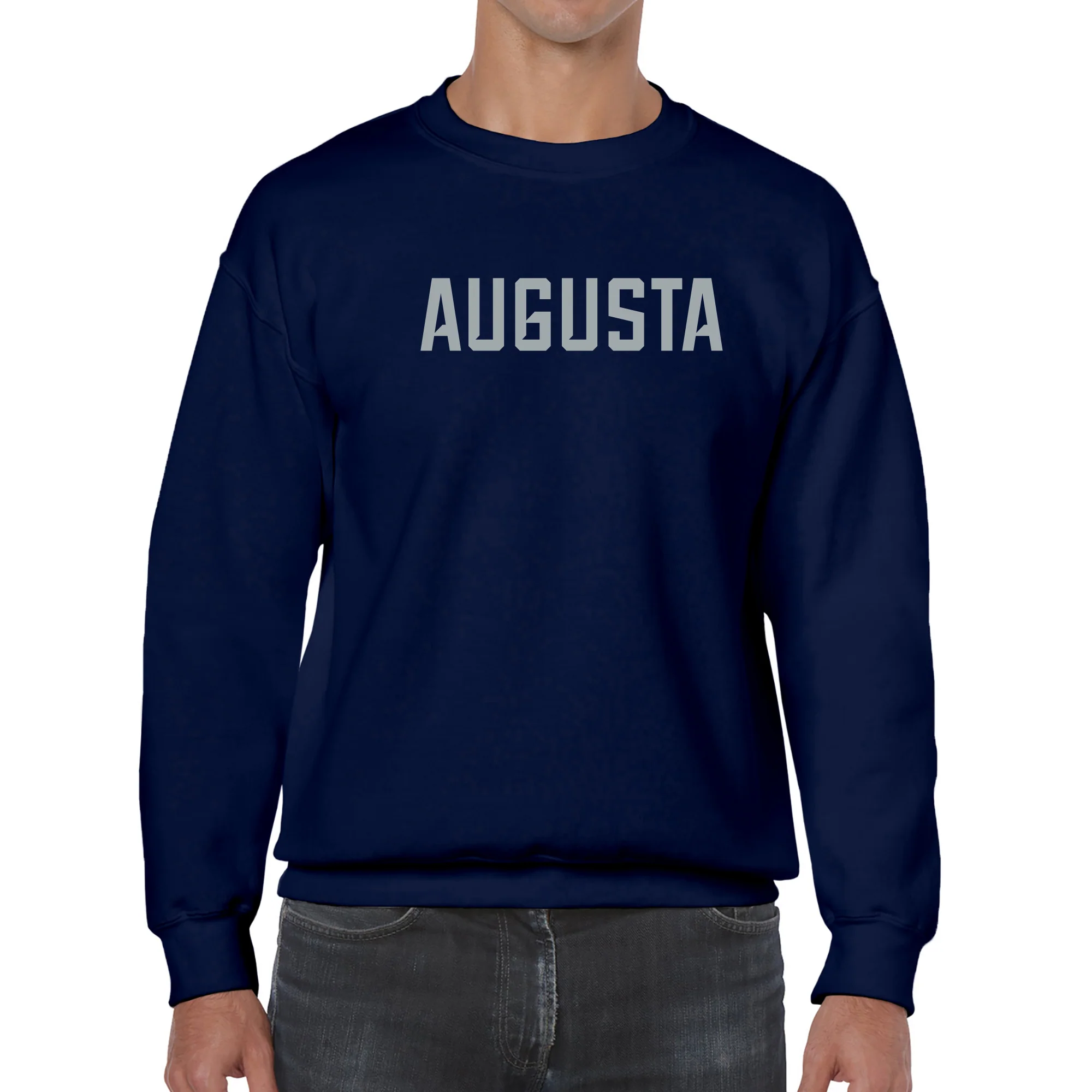 Augusta University Basic Block Crewneck - Navy - Image 3