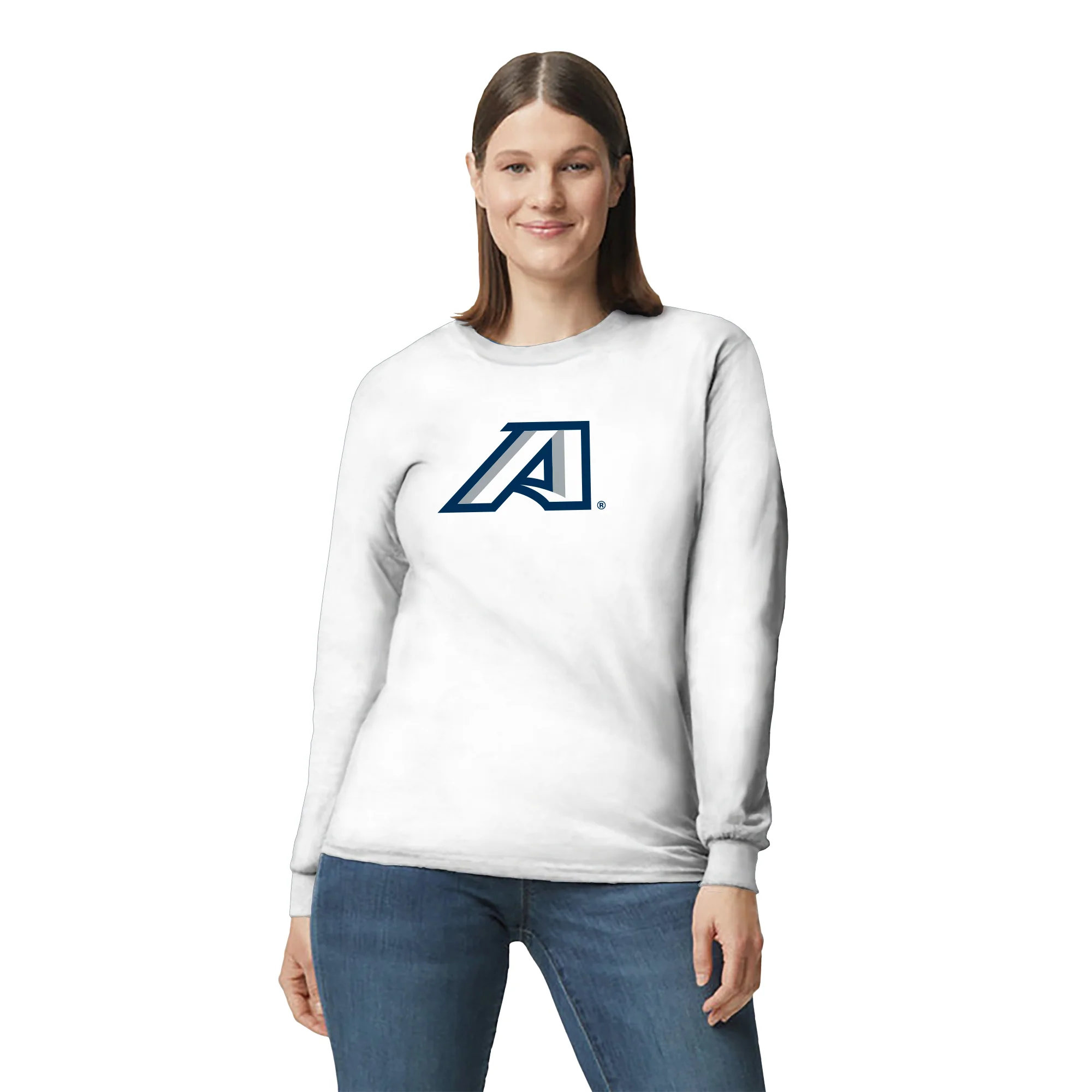 Augusta University Primary Logo Long Sleeve - White - Image 4