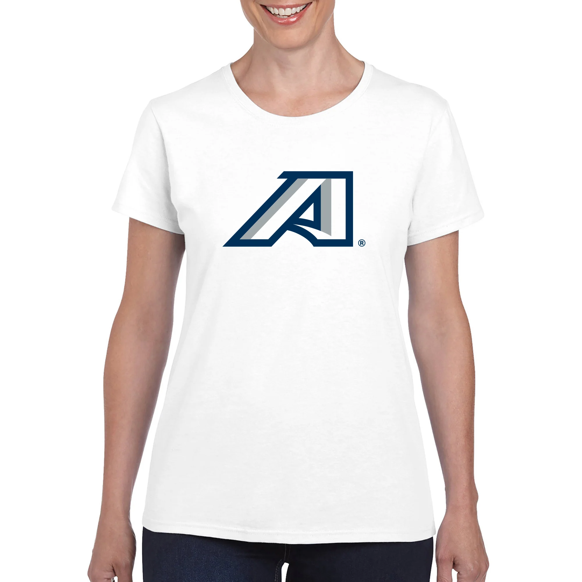 Augusta University Primary Logo Womens T-Shirt - White - Image 3