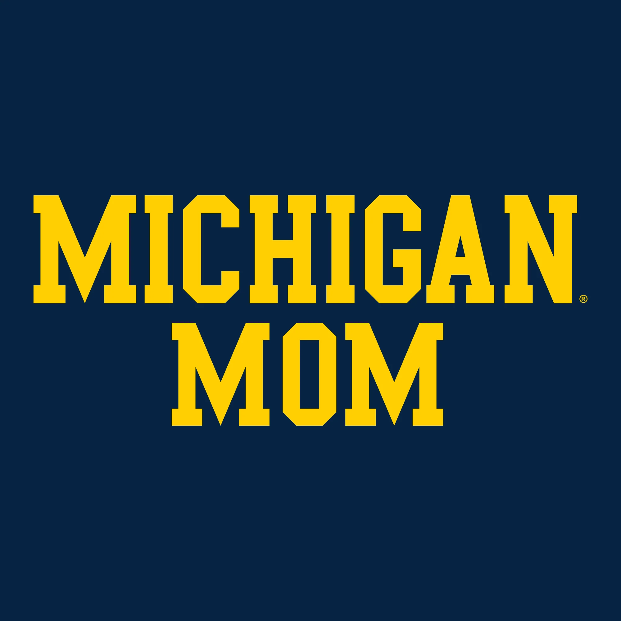 Michigan Wolverines Basic Block Mom Crewneck Sweatshirt - Navy - Image 2