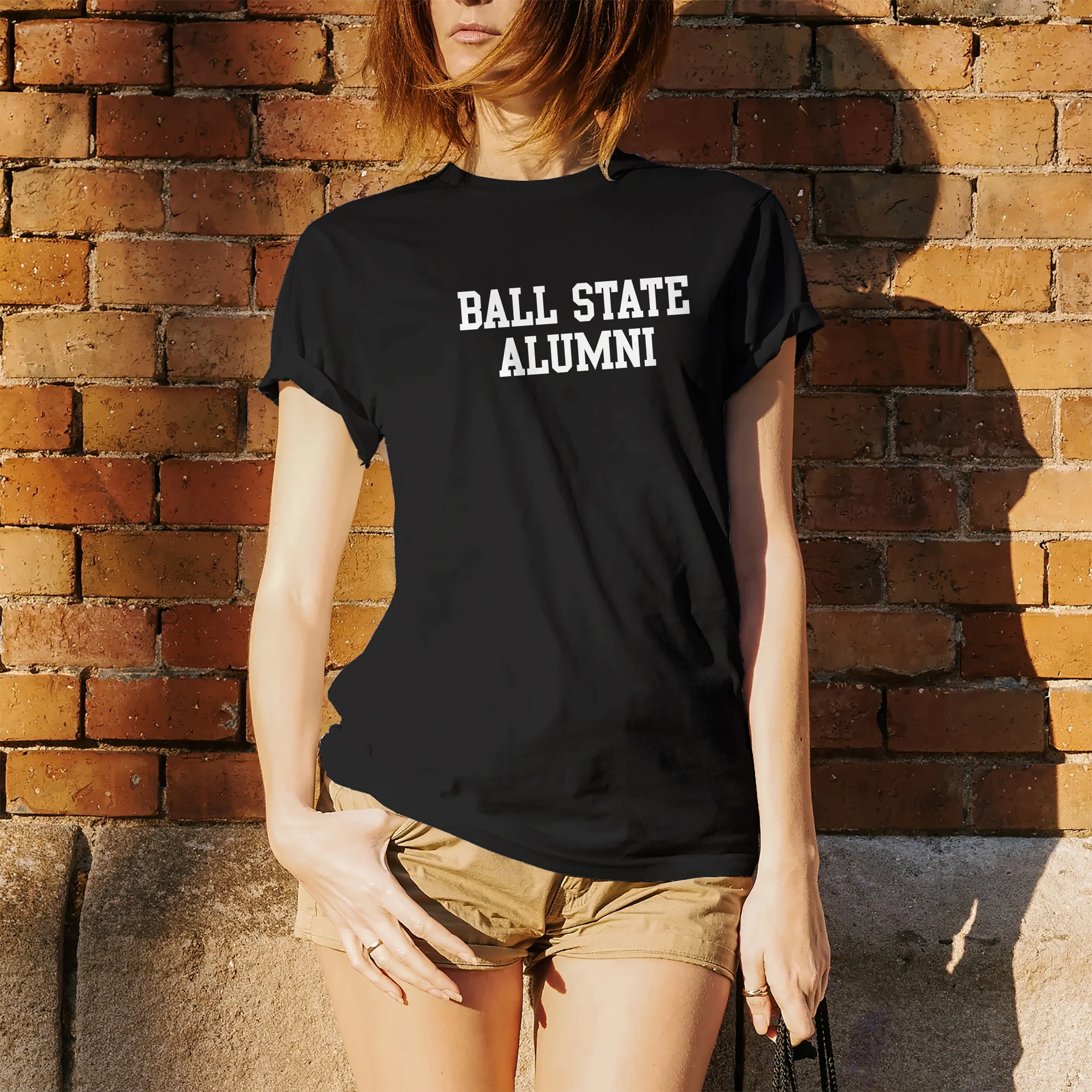 Ball State University Cardinals Basic Block Alumni Short Sleeve T Shirt - Black - Image 4