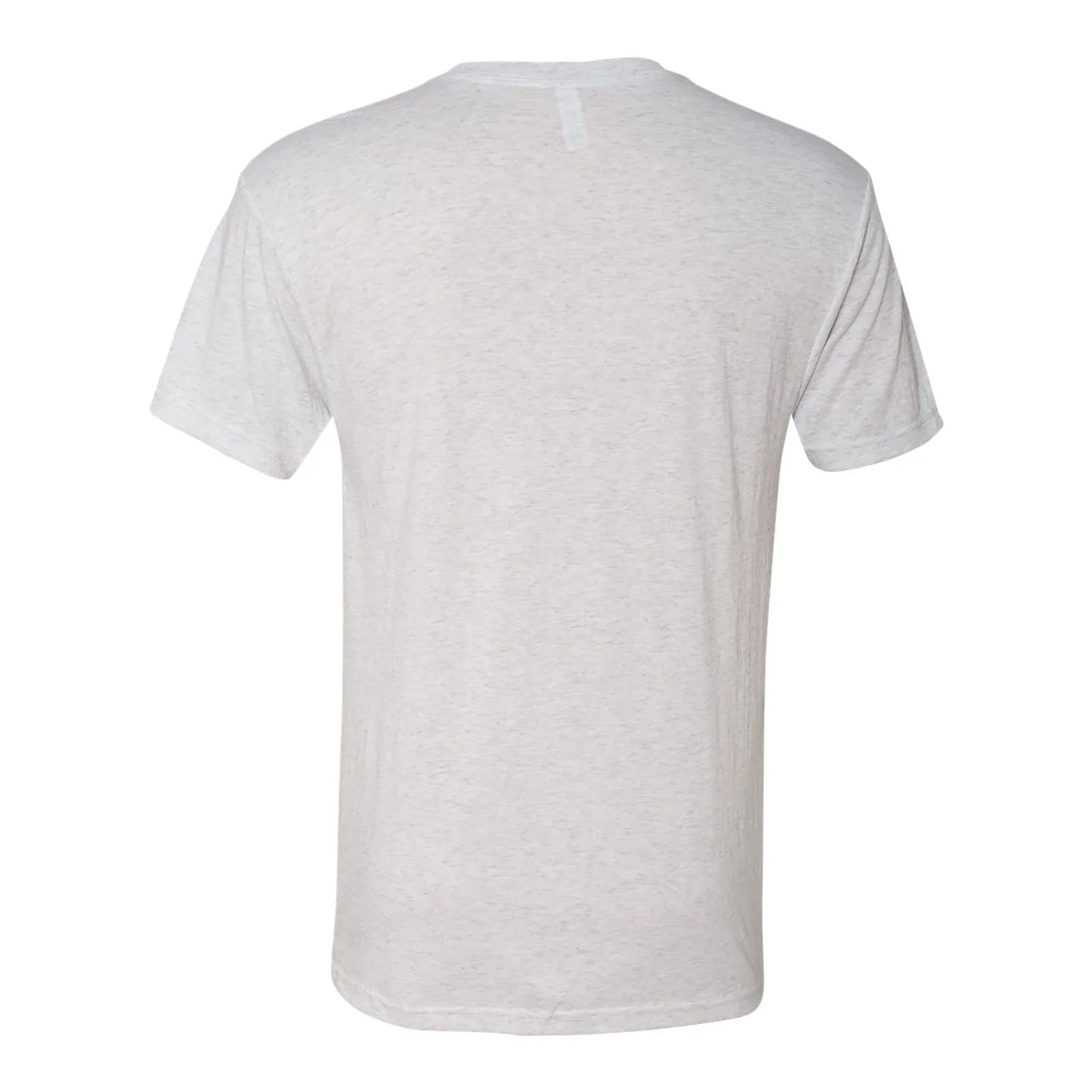 Baseball Jersey Print University of Michigan Triblend Short Sleeve T Shirt - Heather White - Image 3