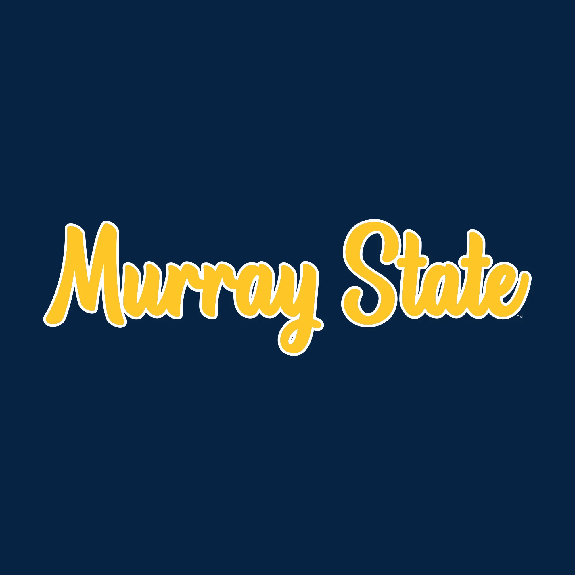 Murray State University Racers Basic Script Cotton Long Sleeve T Shirt - Navy - Image 2