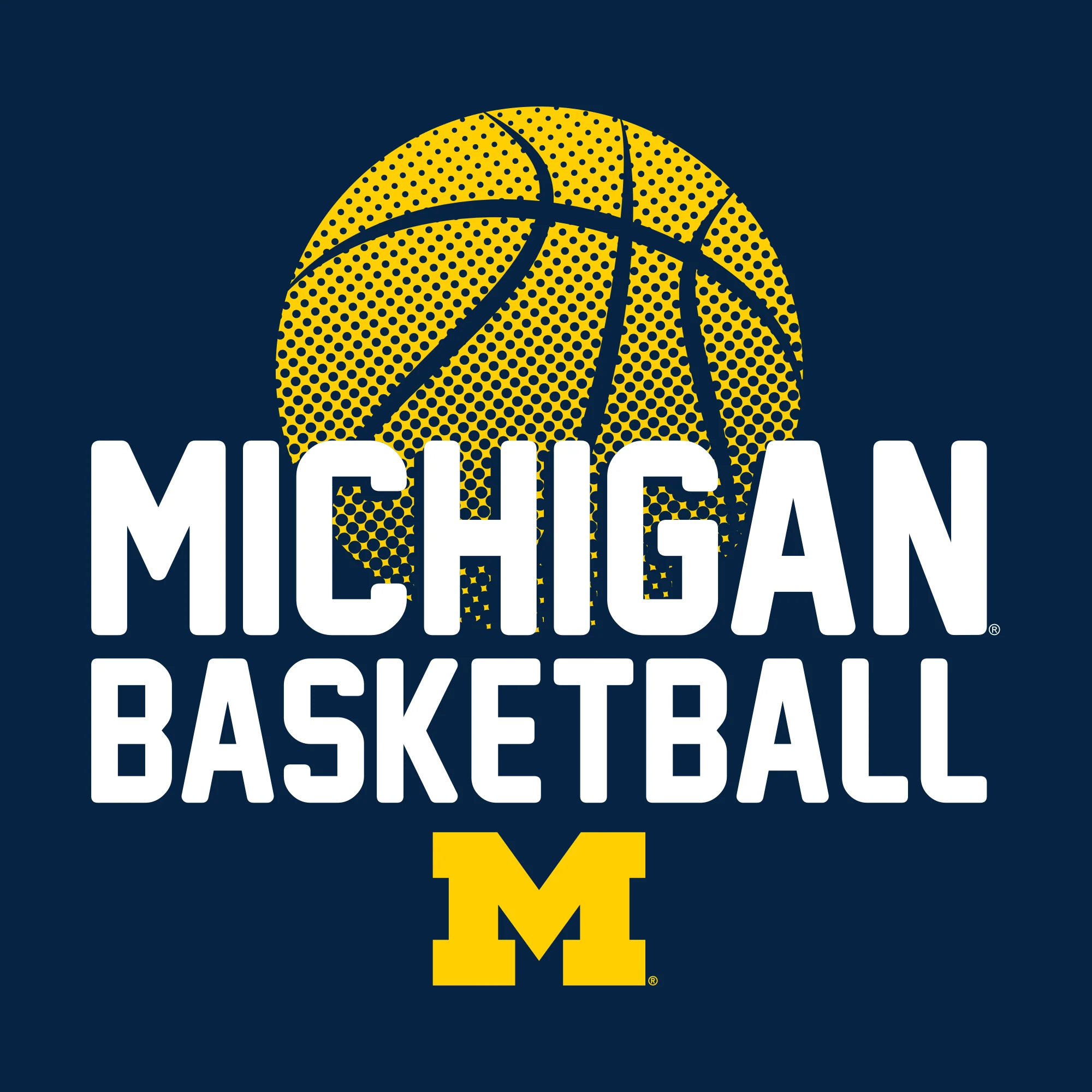 Basketball Flux Michigan Basic Cotton Youth Short Sleeve T Shirt - Navy - Image 2