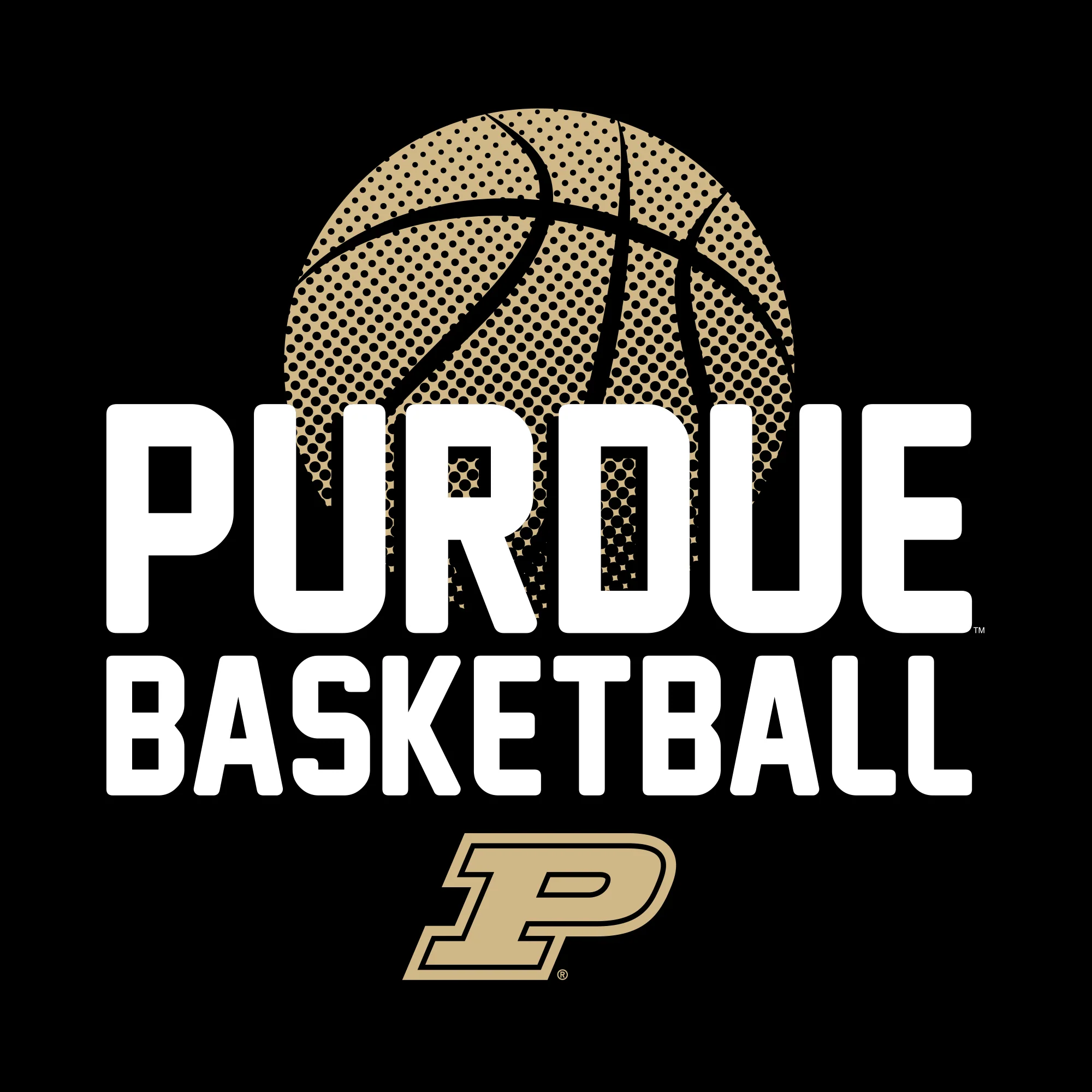 Purdue University Boilermakers Basketball Flux Basic Cotton Youth Short Sleeve T Shirt - Black - Image 2