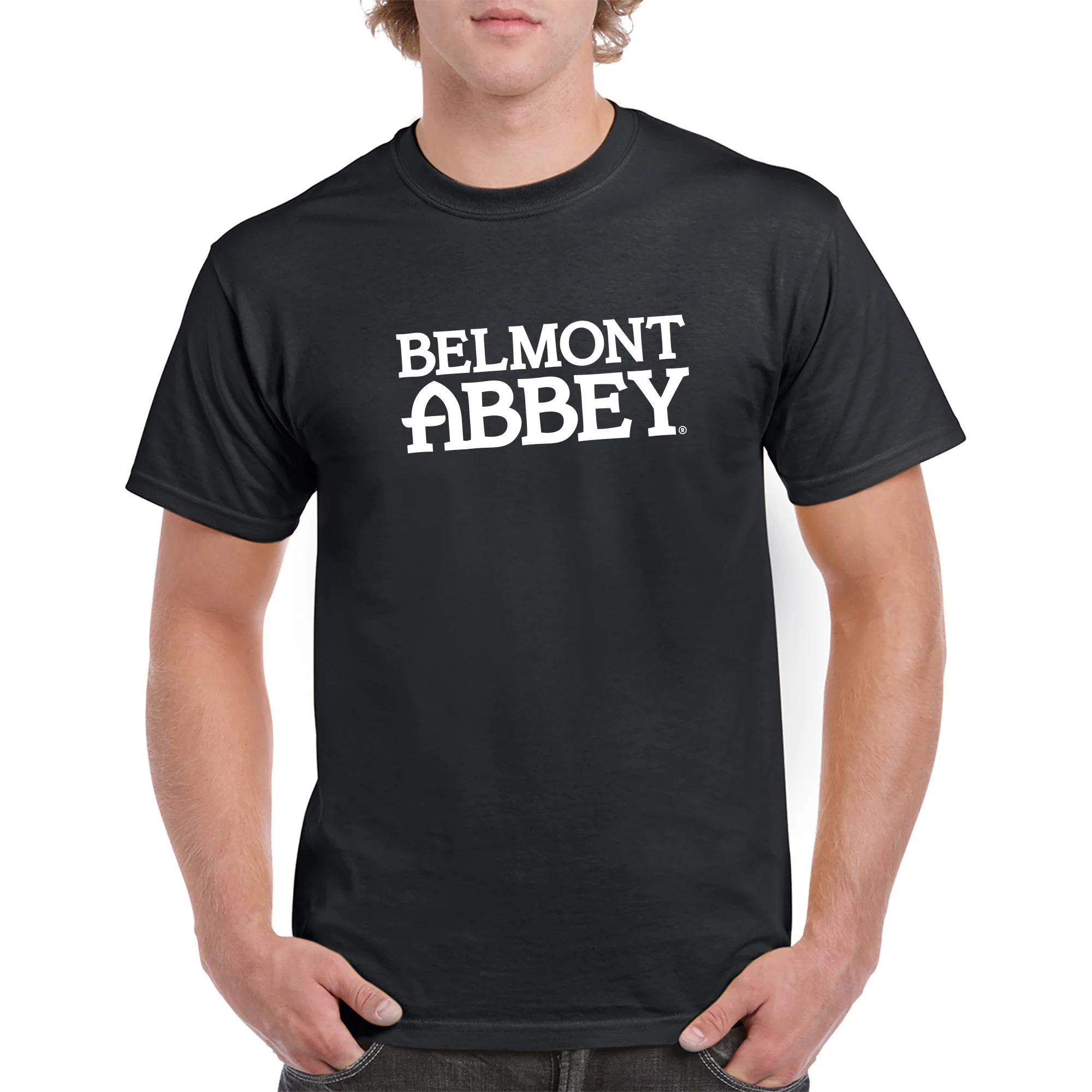 Belmont Abbey College Crusaders Basic Block Short Sleeve T Shirt - Black - Image 3