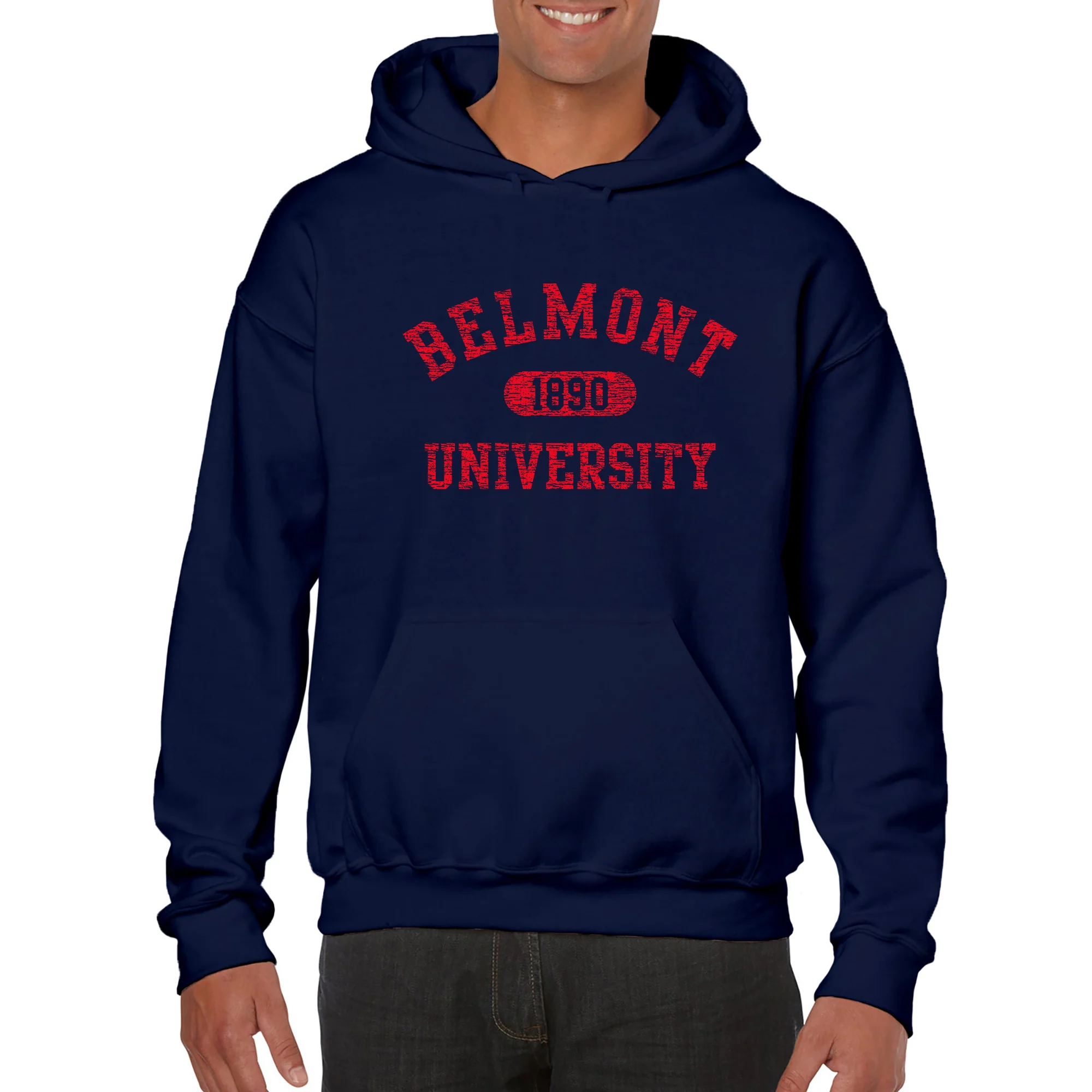 Belmont Athletic Arch Hoodie - Navy - Image 3