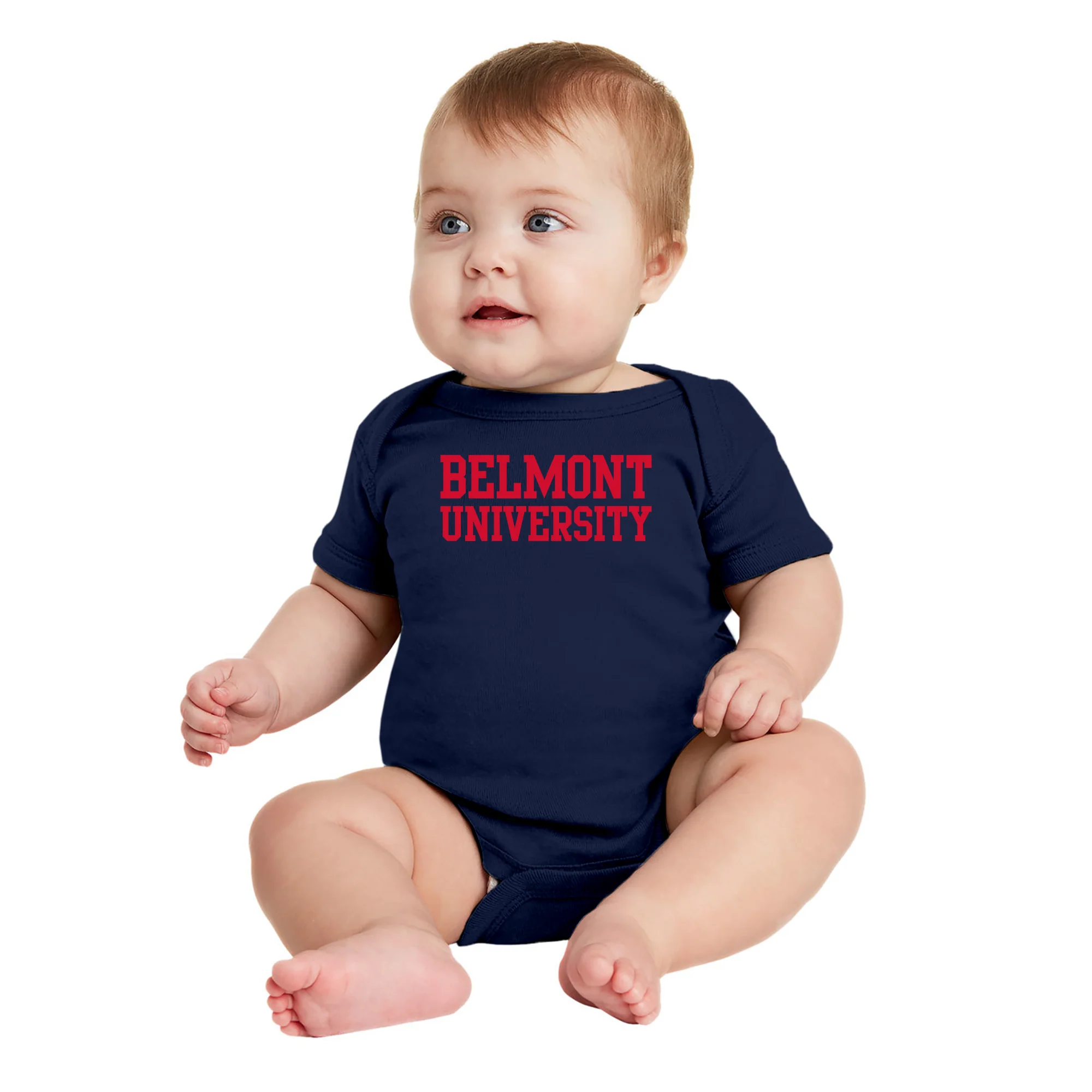 Belmont University Bruins Basic Block Infant Creeper - Navy - Image 3