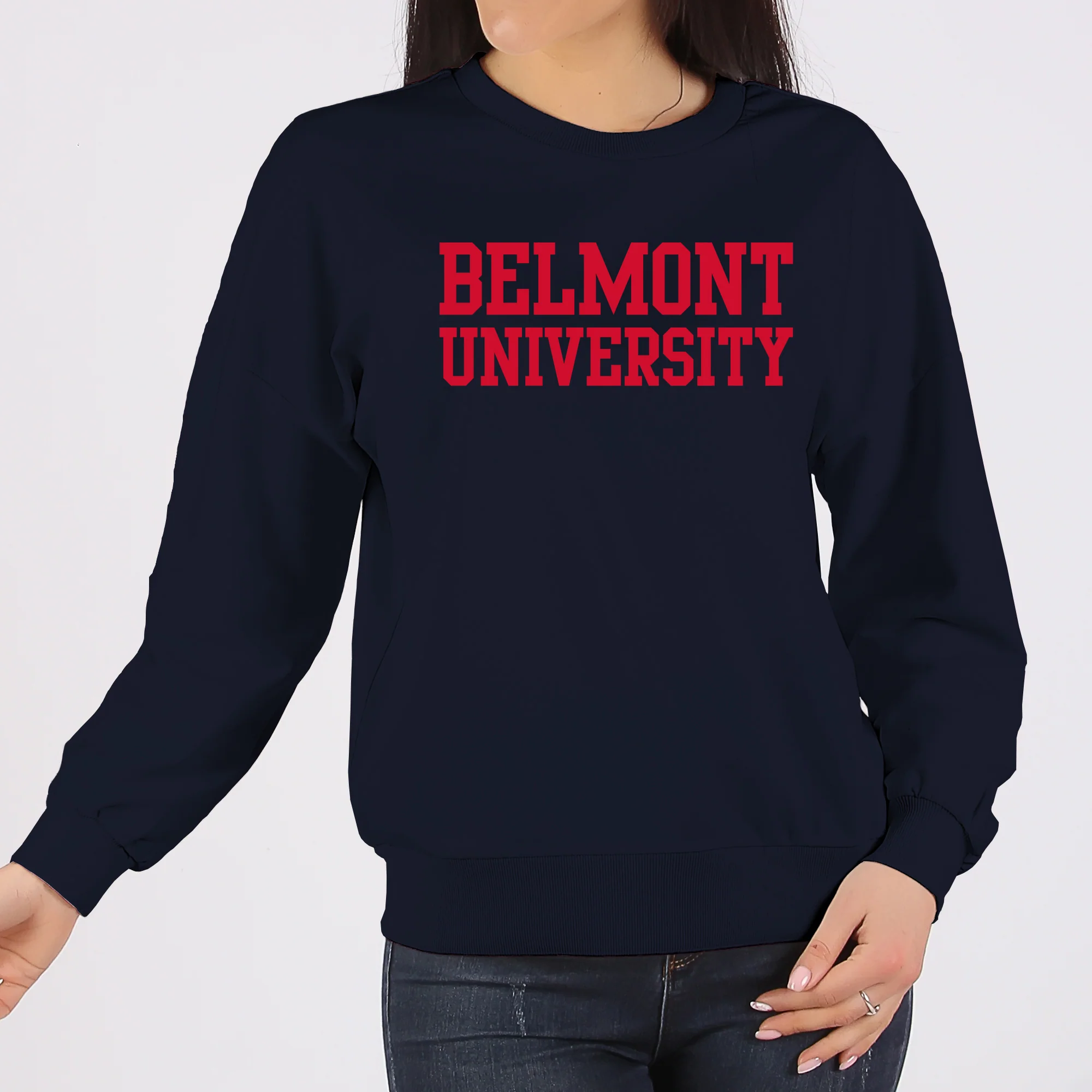 Belmont Bruins Basic Block Crewneck - Navy - Image 4