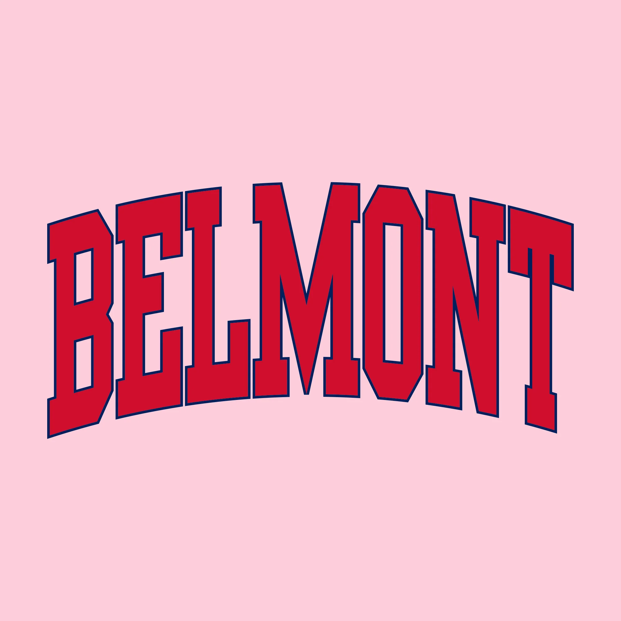 Belmont Bruins Mega Arch T-Shirt - Light Pink - Image 2