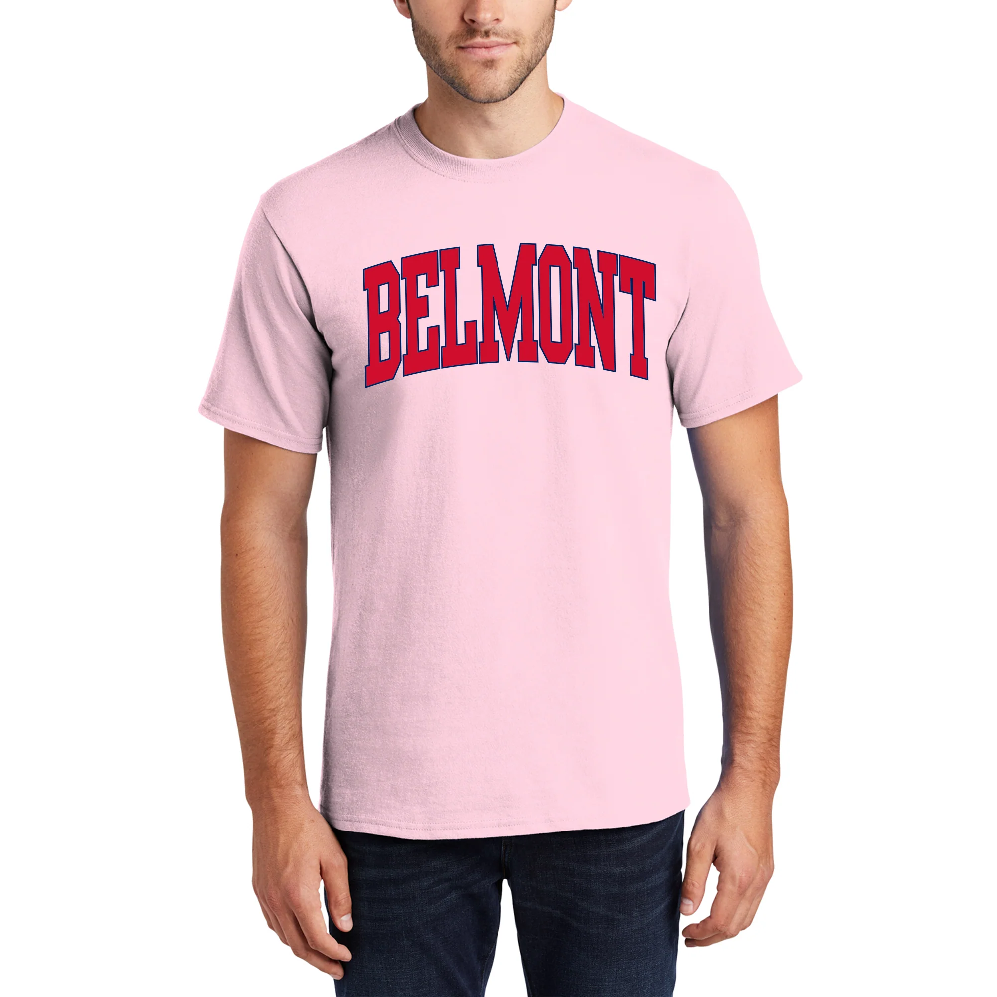 Belmont Bruins Mega Arch T-Shirt - Light Pink - Image 3