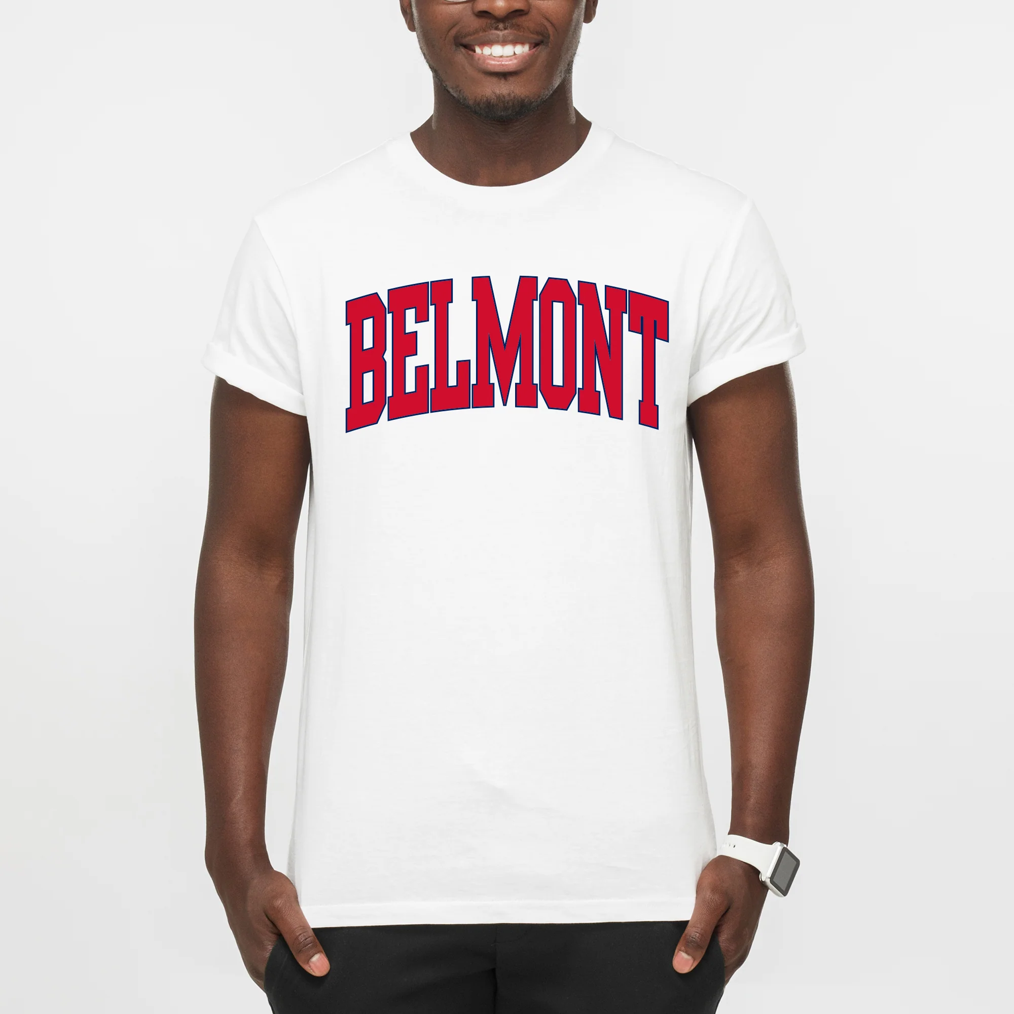 Belmont Bruins Mega Arch T-Shirt - White - Image 3