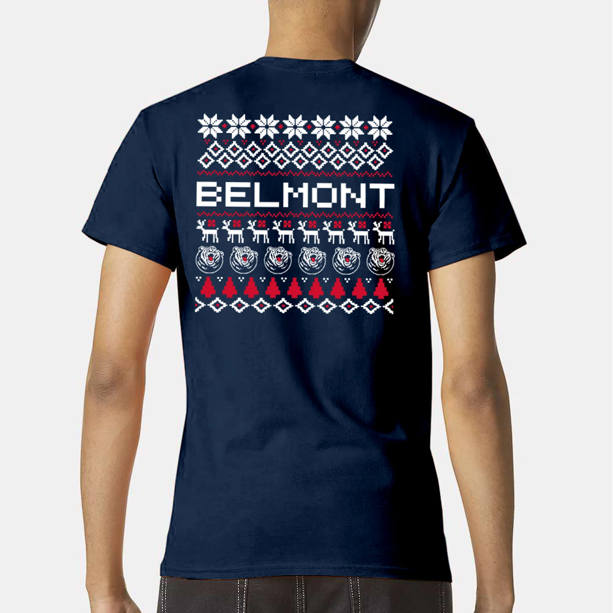 Belmont Holiday Sweater T-Shirt - Navy - Image 4