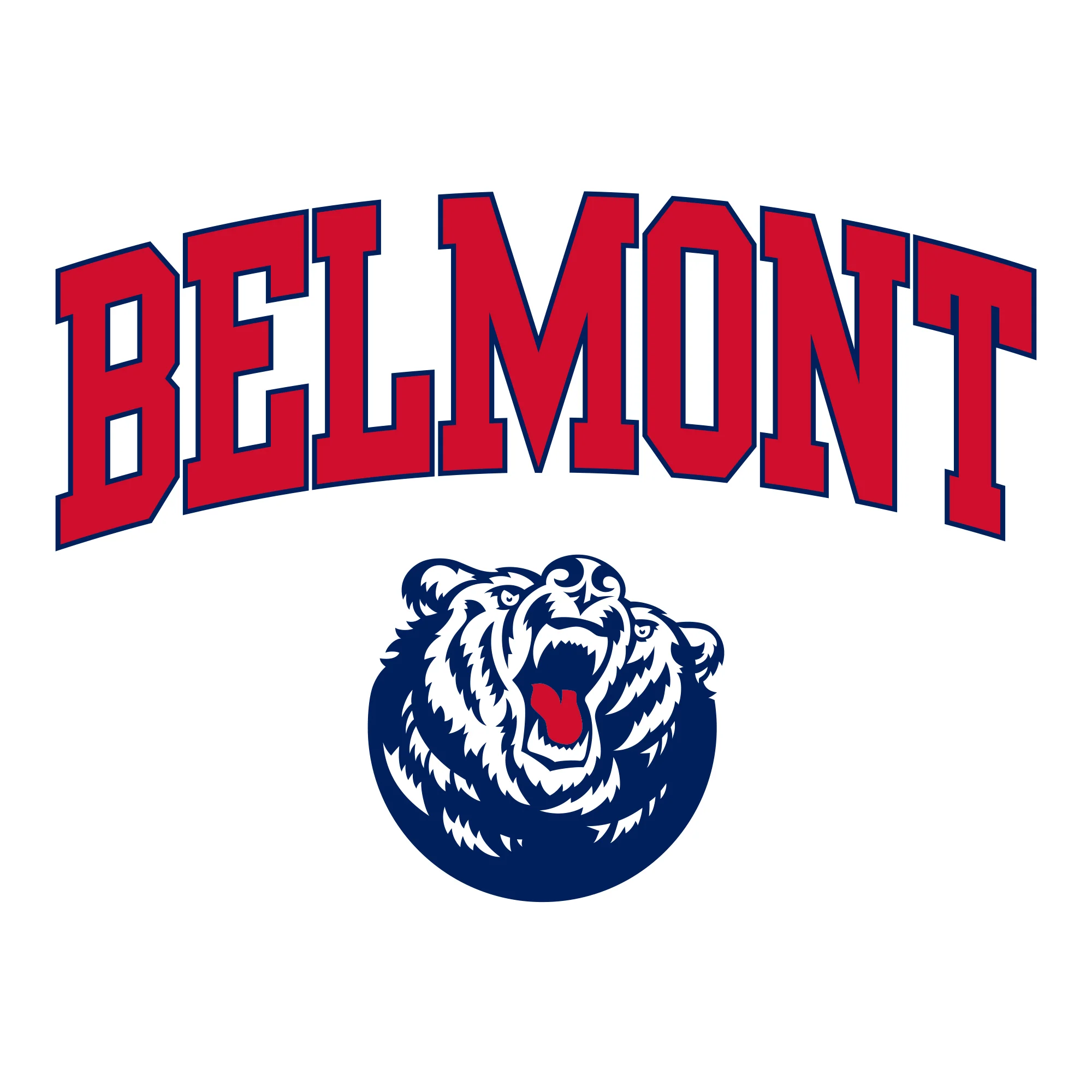 Belmont University Bruins Arch Logo Youth Basic Cotton Short Sleeve T Shirt - White - Image 2