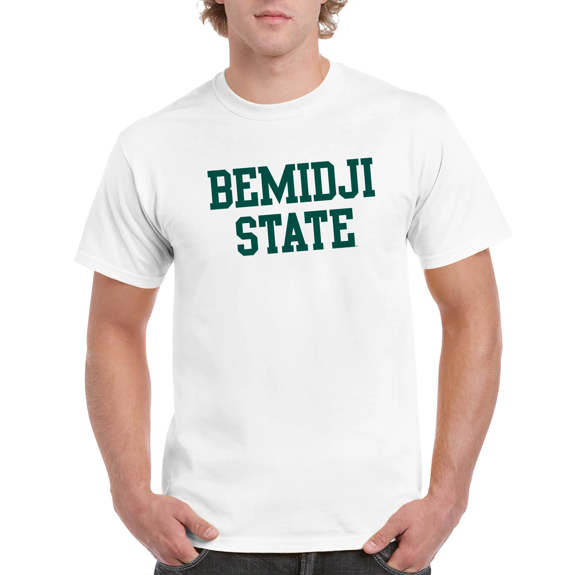 Bemidji State Beavers Basic Block T Shirt - White - Image 4