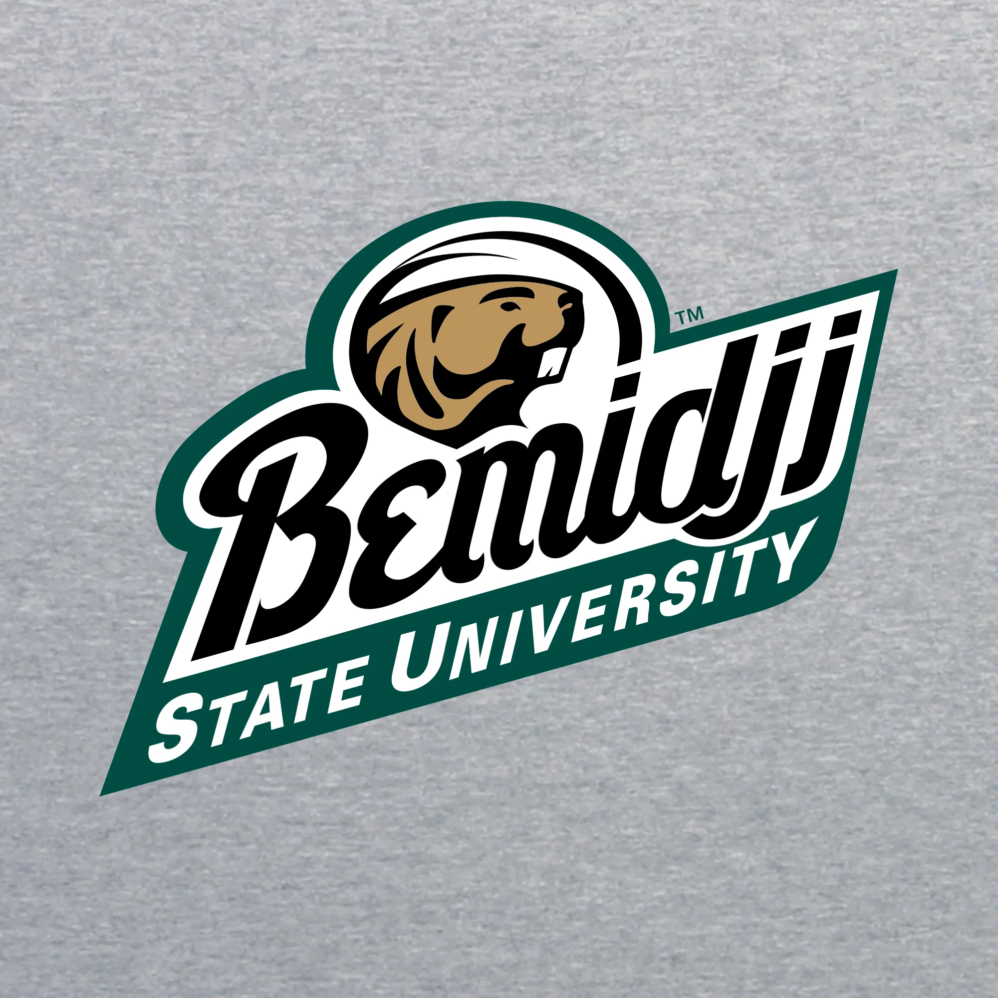 Bemidji State Beavers Primary Logo Women's T Shirt - Sport Grey - Image 2