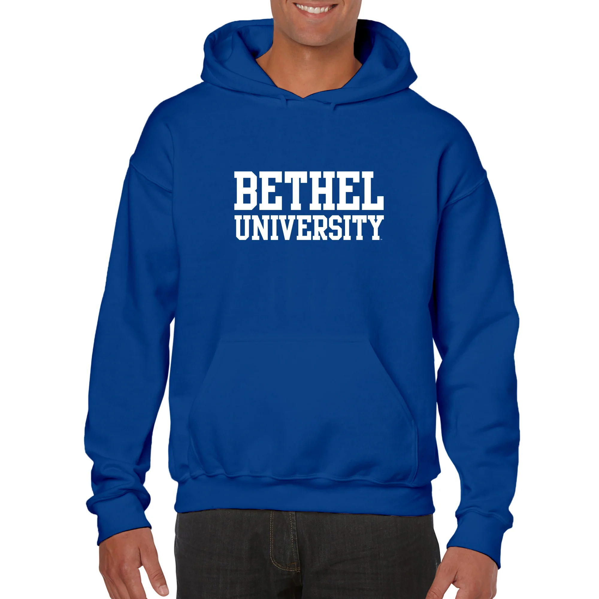 Bethel University Pilots Basic Block Hoodie - Royal - Image 3