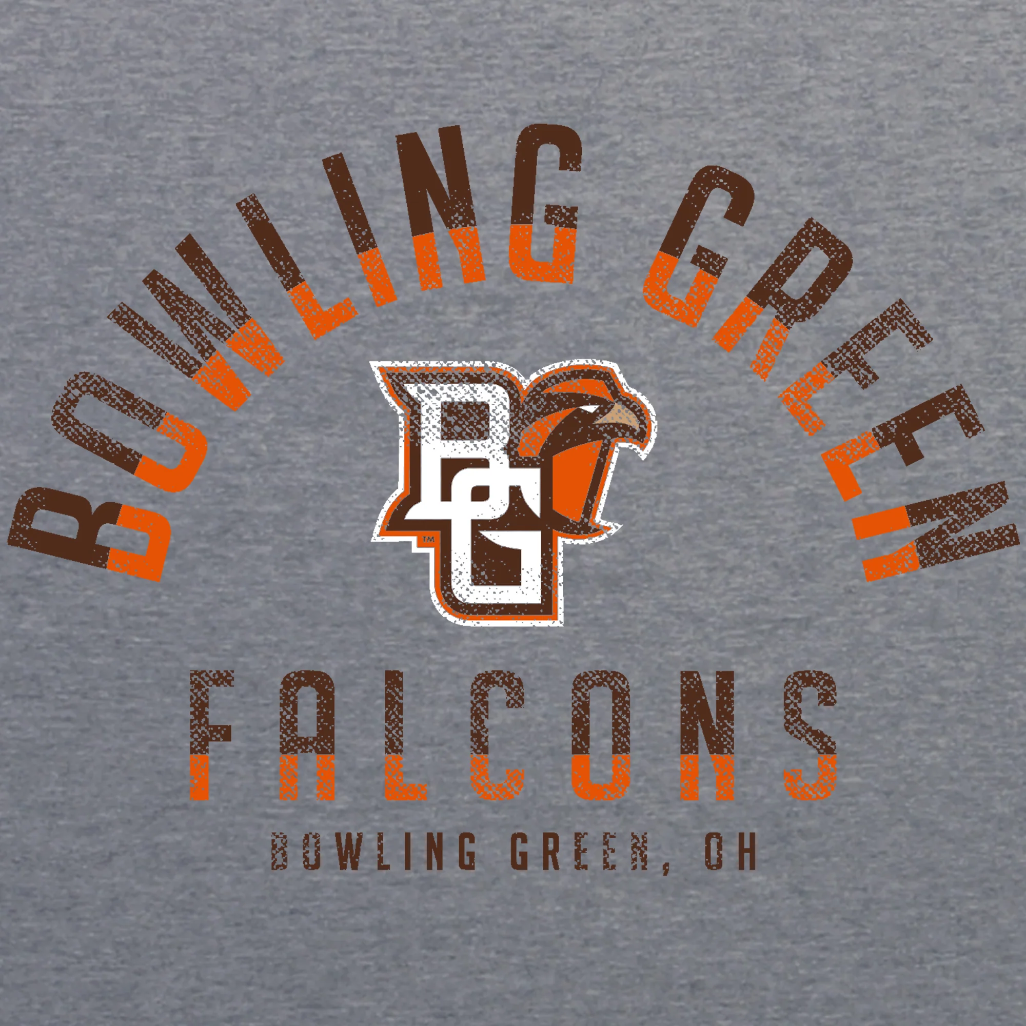 BGSU Division Arch Triblend T-Shirt - Premium Heather - Image 2