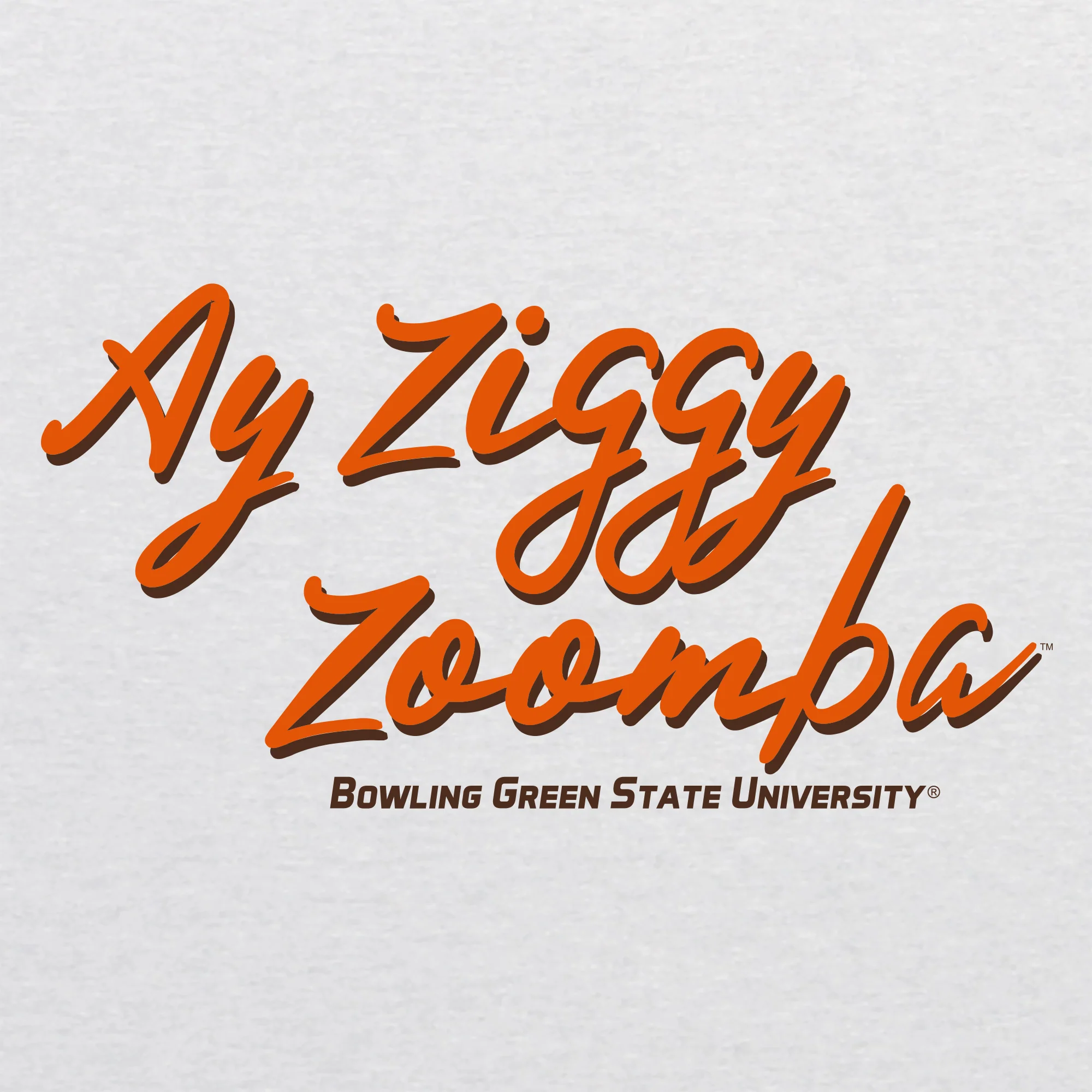 BGSU Fight Song Script Triblend T-Shirt - Heather White - Image 2