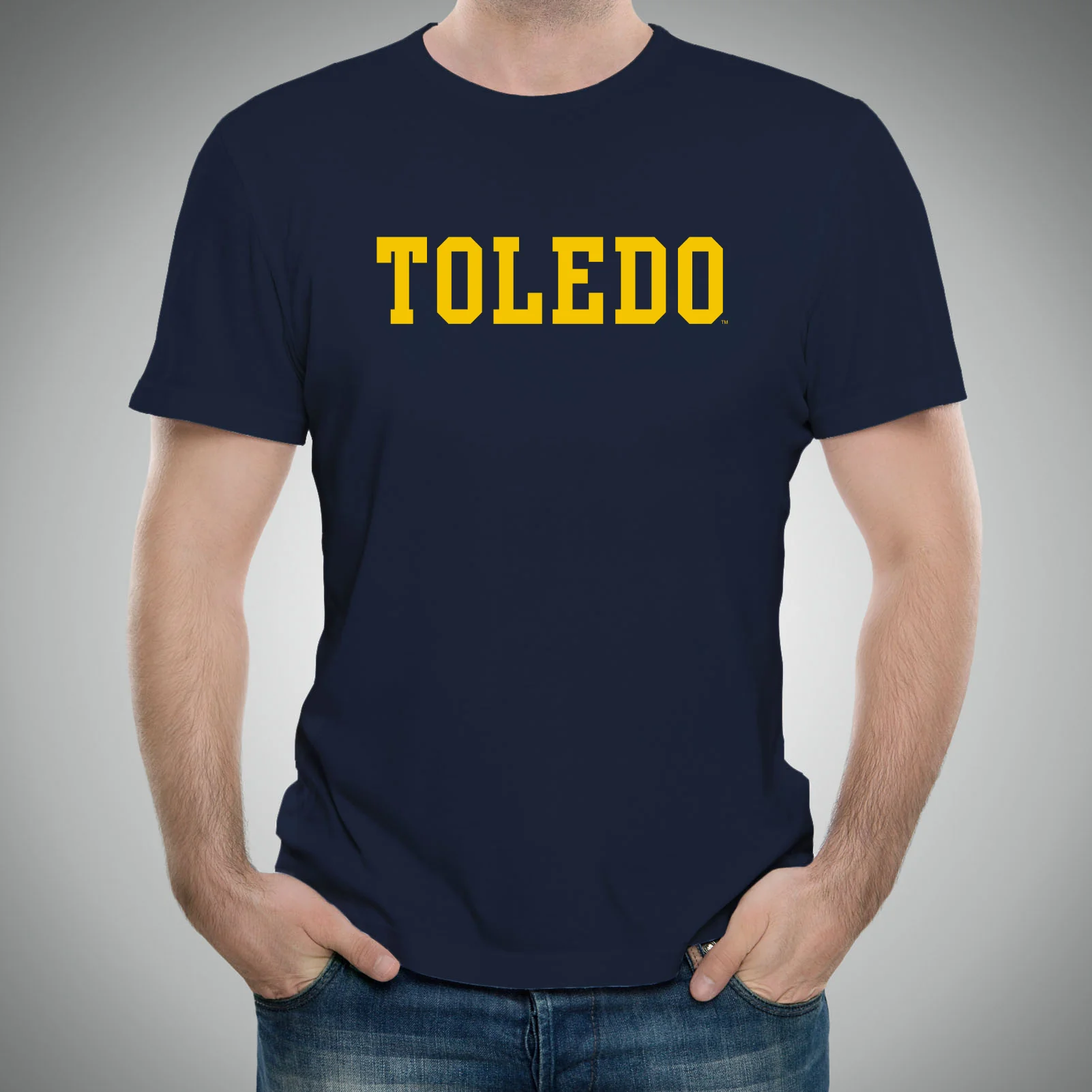 University of Toledo Rockets Basic Block Short Sleeve T-Shirt - Navy - Image 3