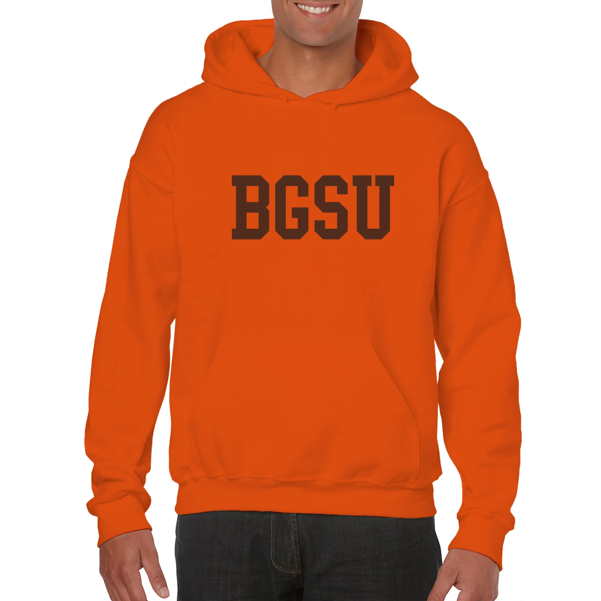 Bowling Green State Falcons Basic Block Hoodie - Orange - Image 3