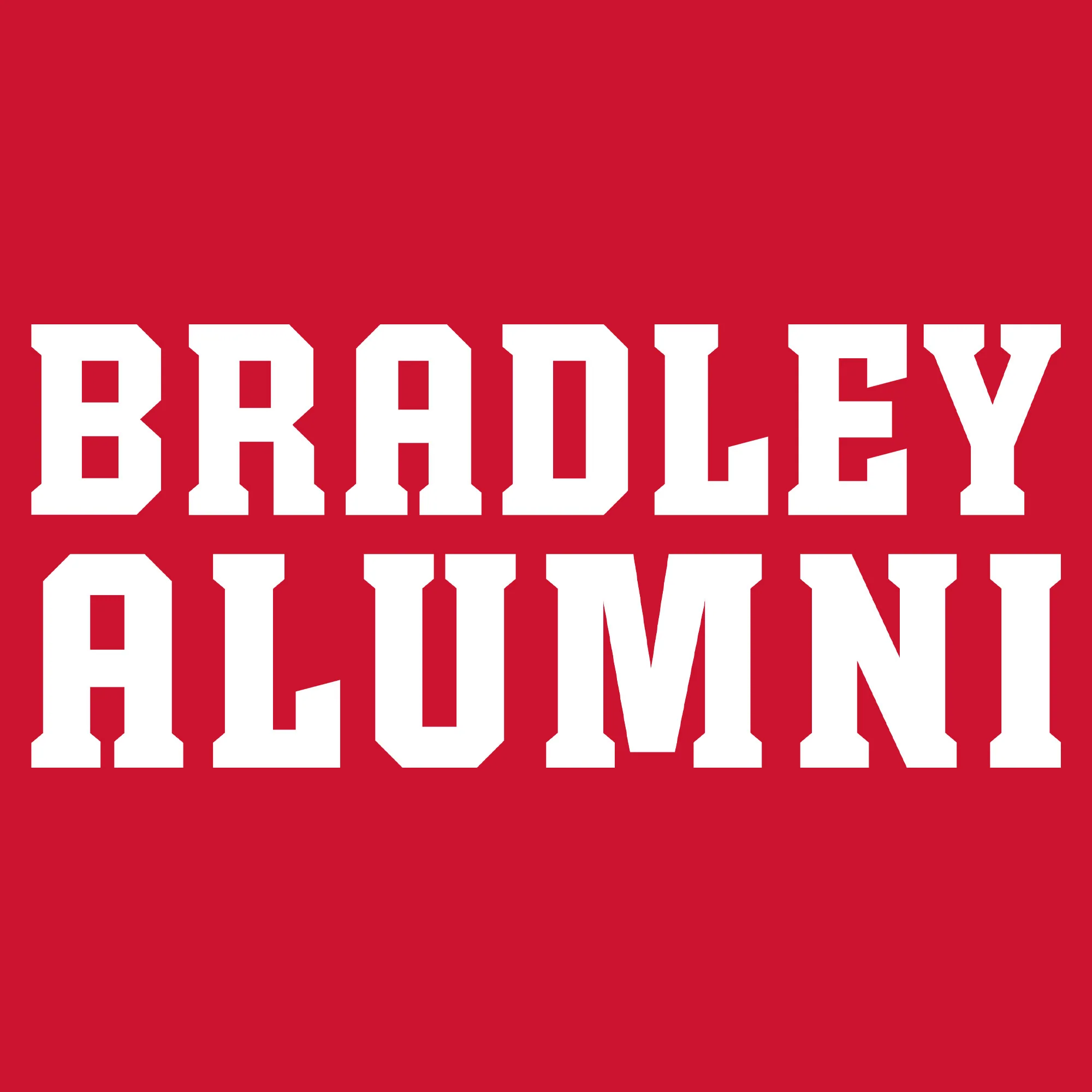 Bradley University Braves Basic Block Alumni Cotton Short Sleeve T Shirt - Red - Image 2