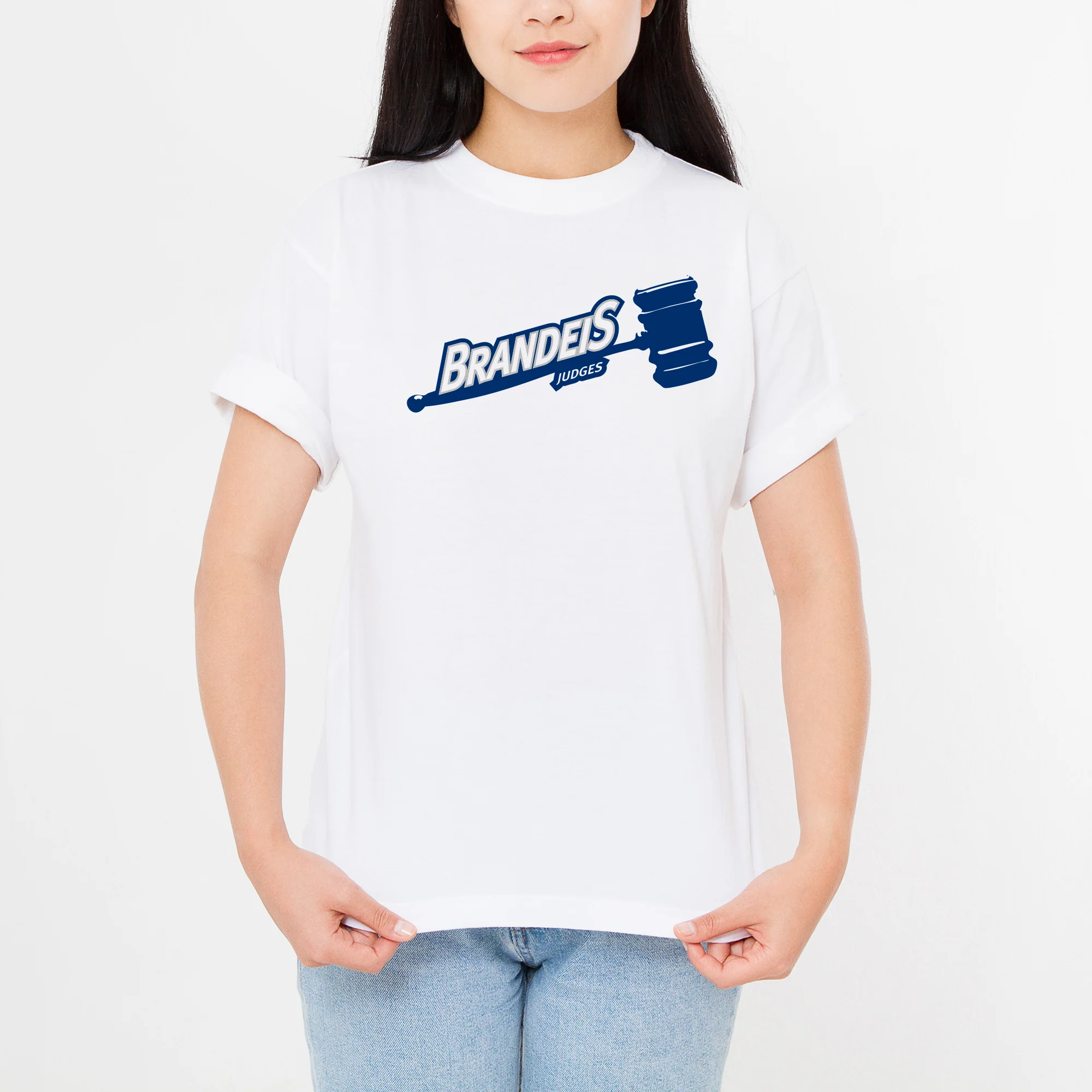 Brandeis Judges Primary Logo T Shirt - White - Image 4