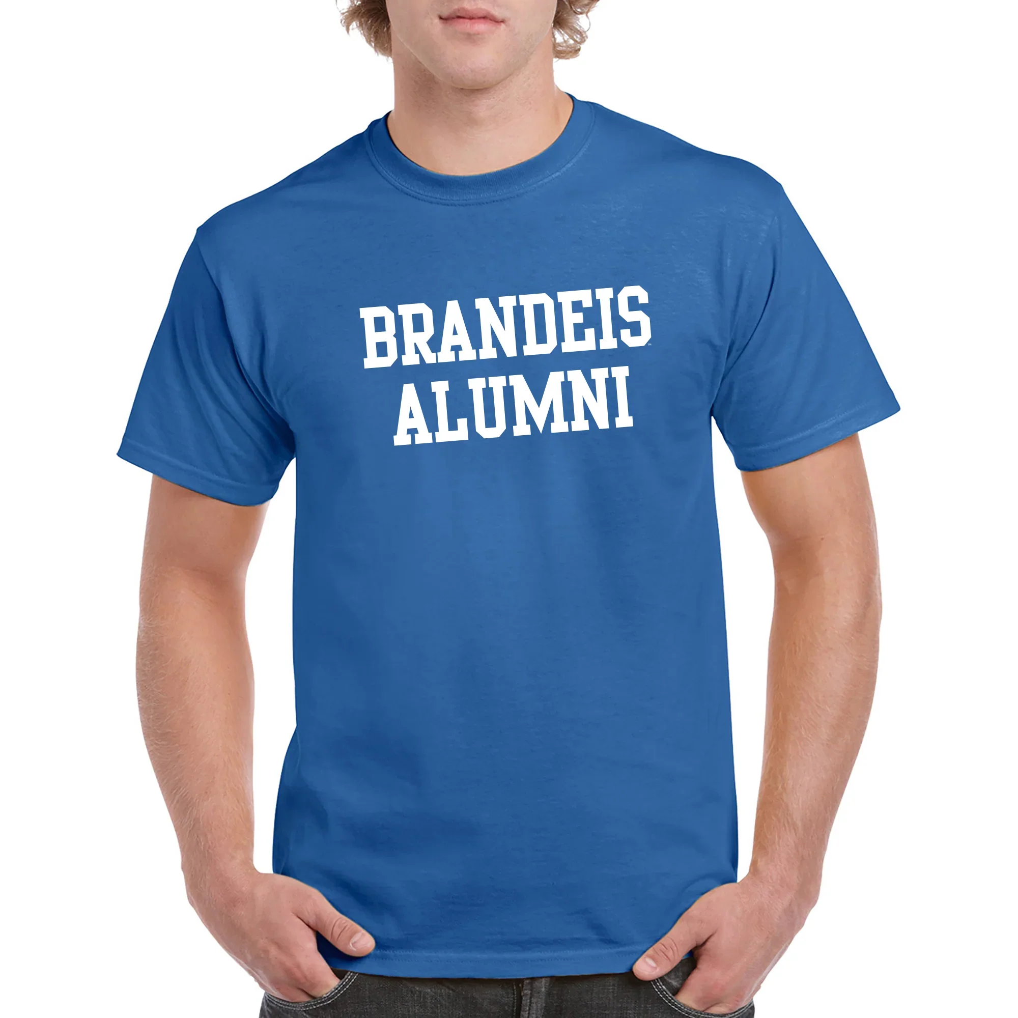 Brandeis University Judges Basic Block Alumni Short Sleeve T Shirt - Royal - Image 3