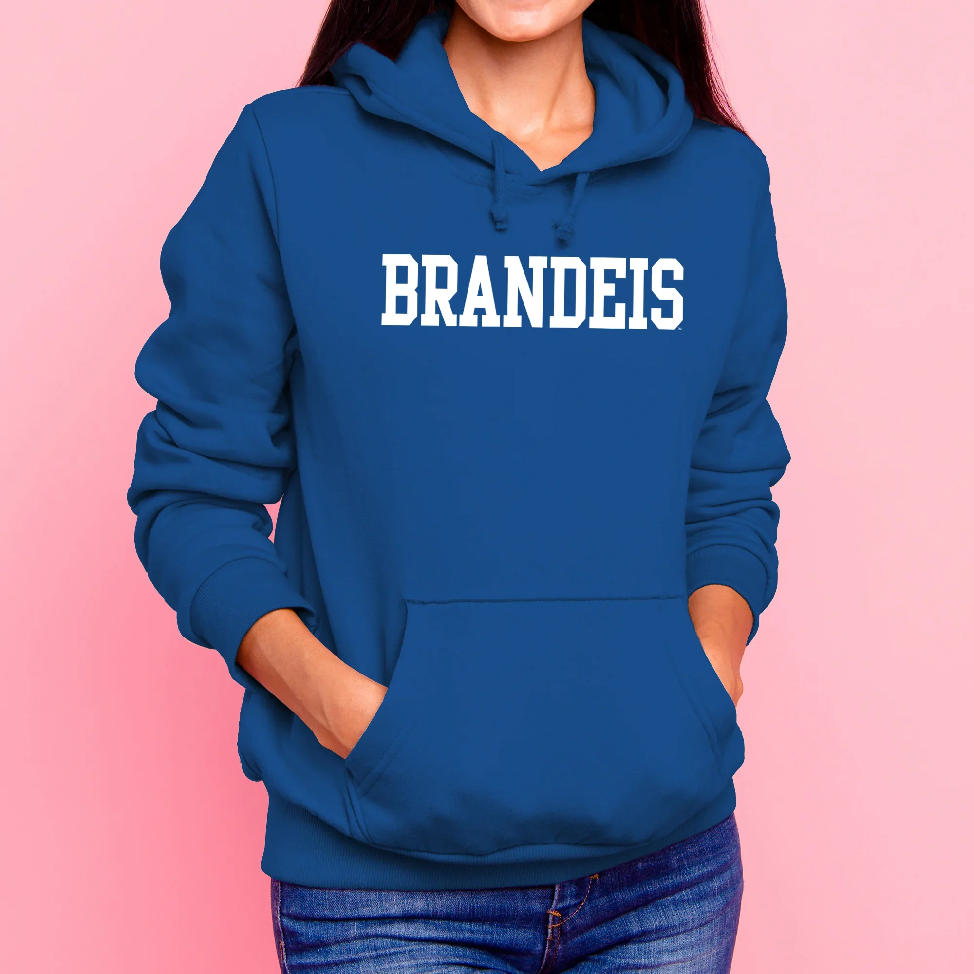 Brandeis University Judges Basic Block Hoodie - Royal - Image 4