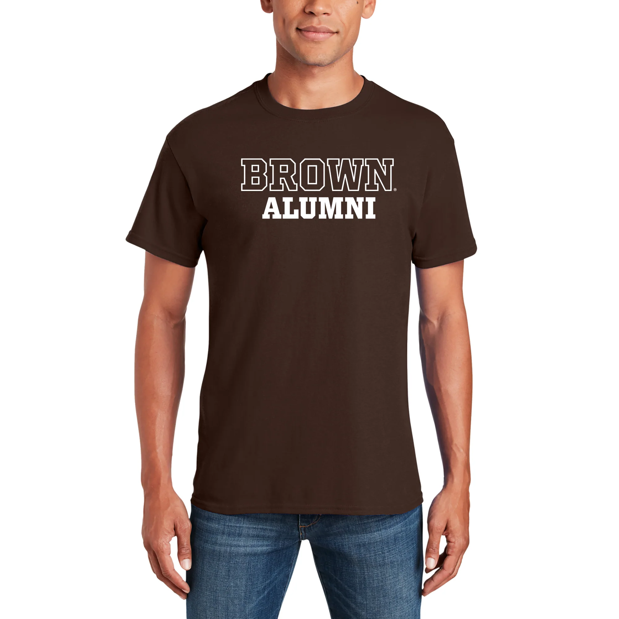 Brown University Bears Basic Block Alumni Short Sleeve T Shirt - Dark Chocolate - Image 4