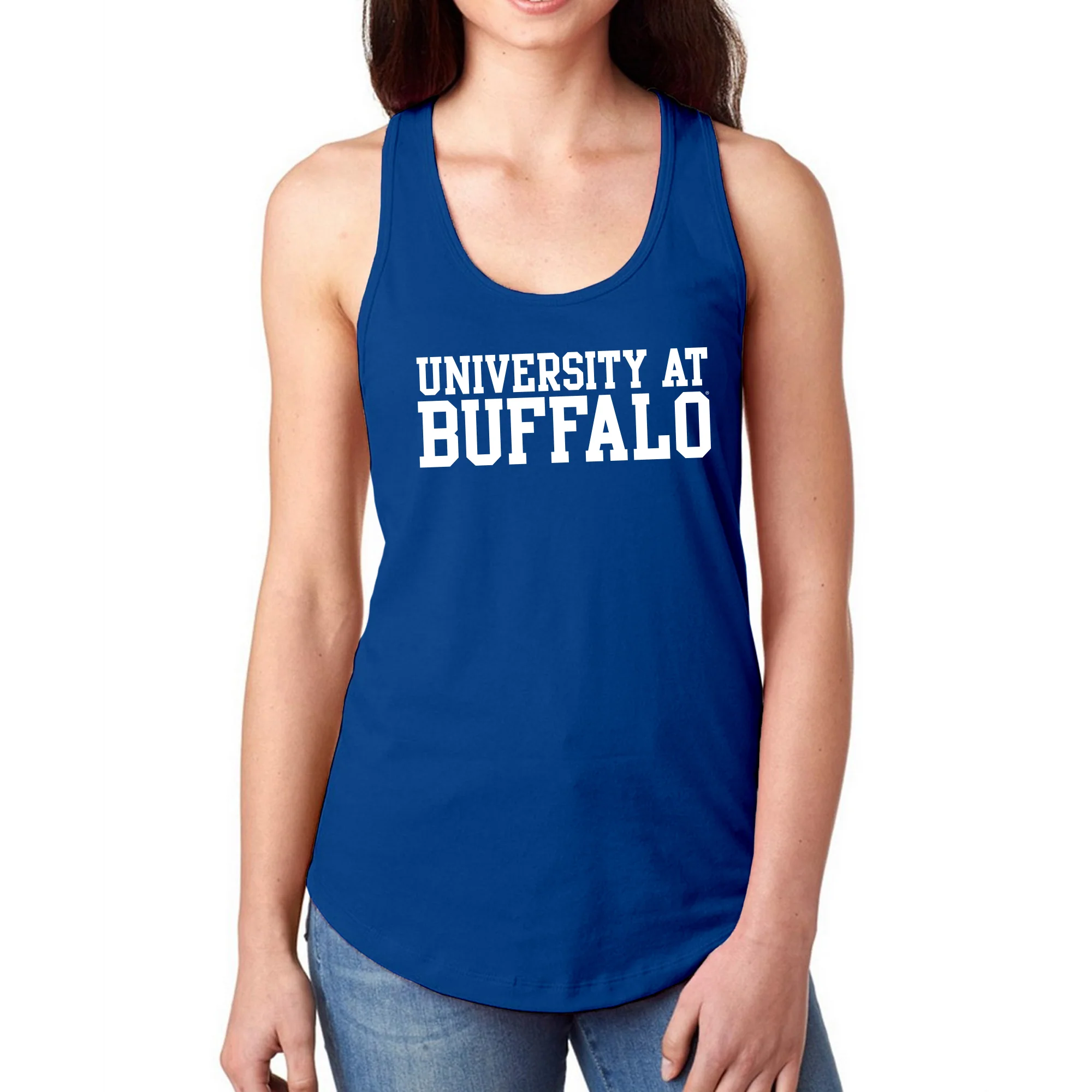 Buffalo Basic Block Women's Racerback Tank - Royal - Image 3