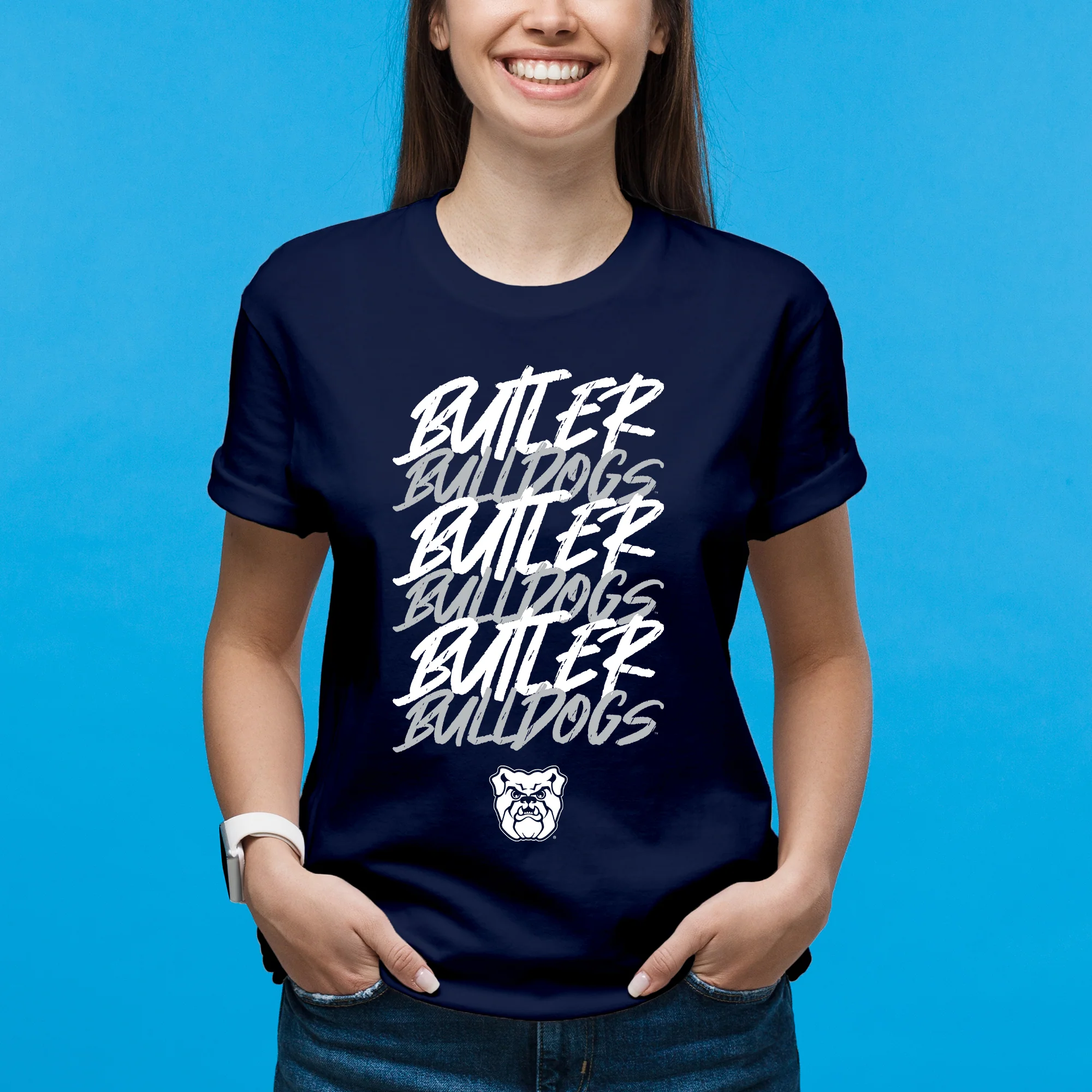 Butler Marker Repeat T-Shirt - Navy - Image 5