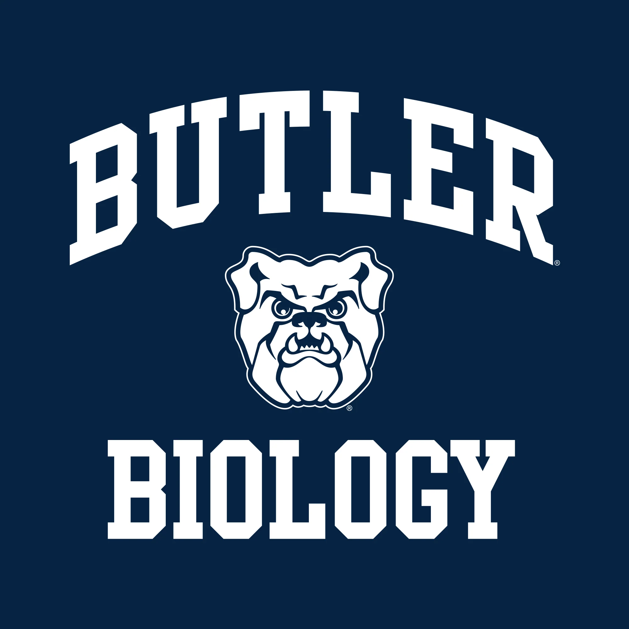 Butler University Bulldogs Arch Logo Biology Short Sleeve T Shirt - Navy - Image 2