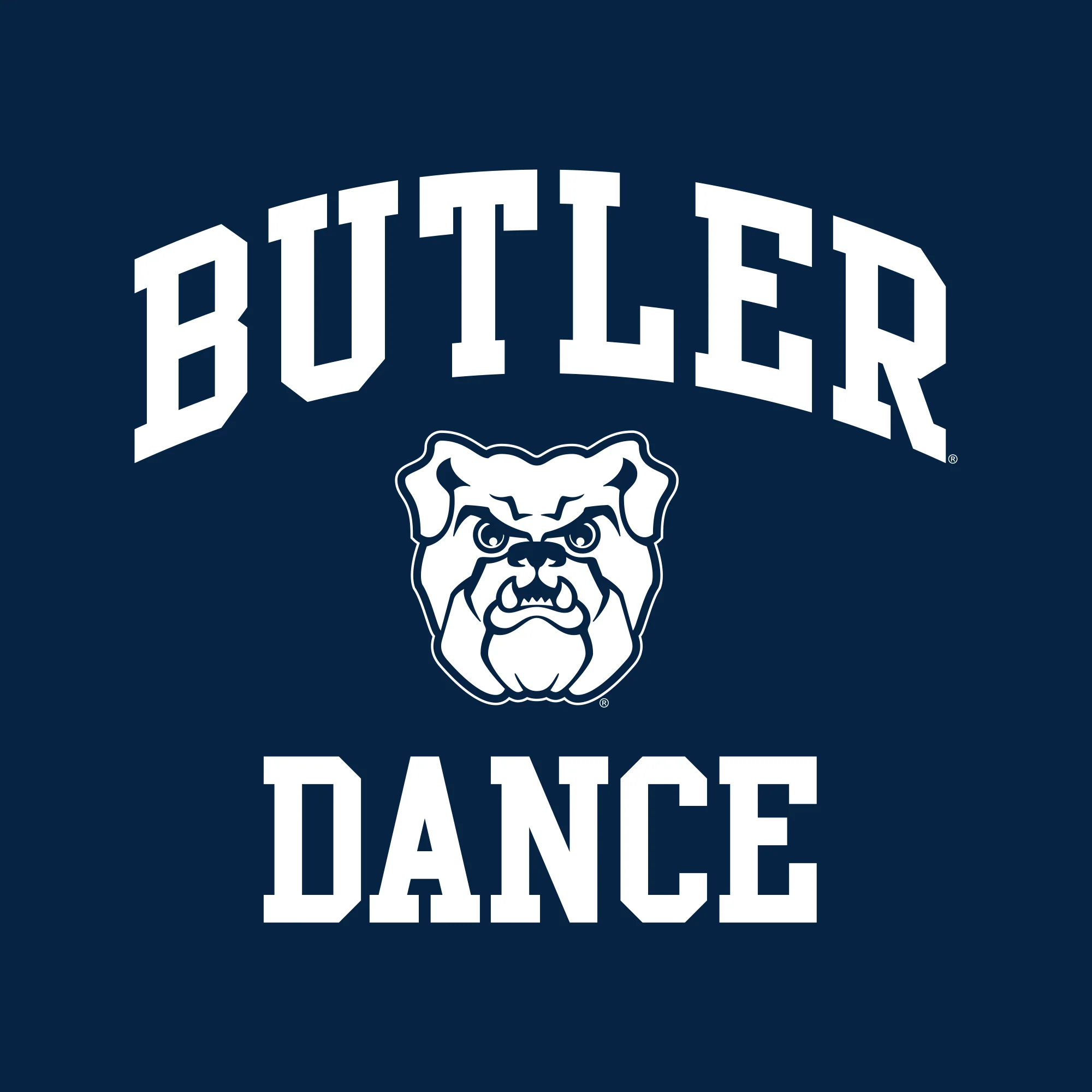 Butler University Bulldogs Arch Logo Dance Short Sleeve T Shirt - Navy - Image 2