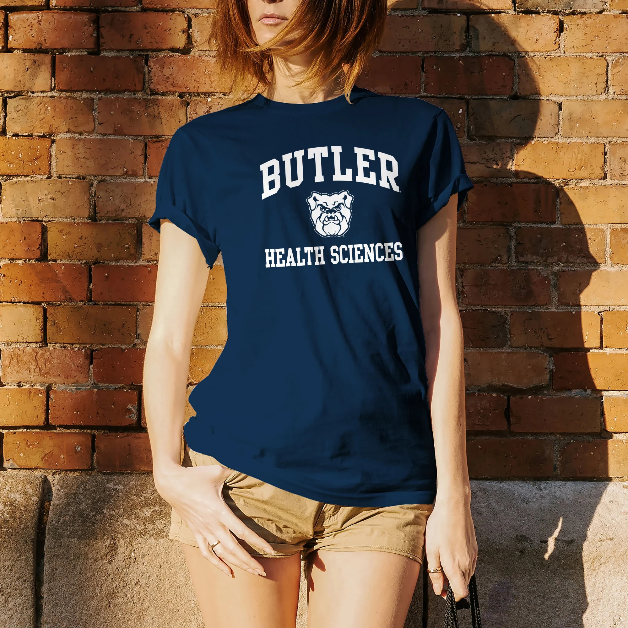 Butler University Bulldogs Arch Logo Health Sciences Short Sleeve T Shirt - Navy - Image 5