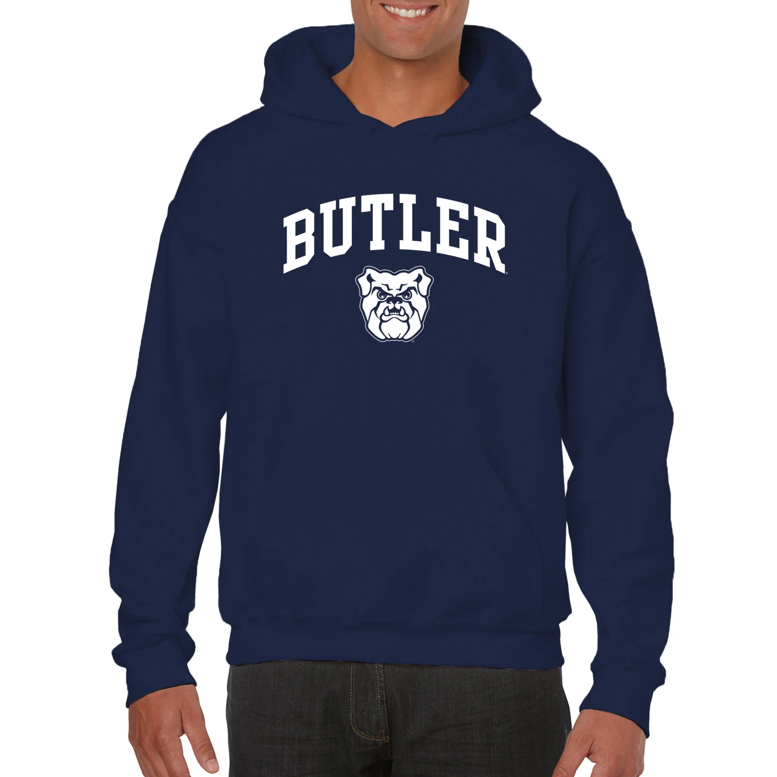 Butler University Bulldogs Arch Logo Hoodie - Navy - Image 4