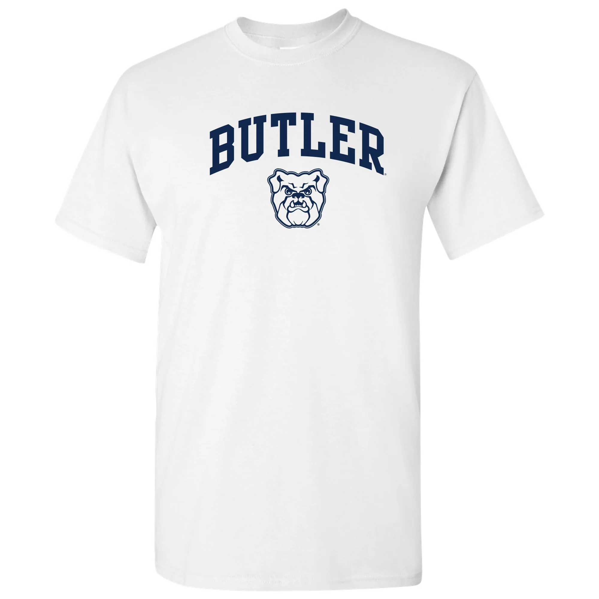 Butler University Bulldogs Arch Logo Short Sleeve T Shirt - White