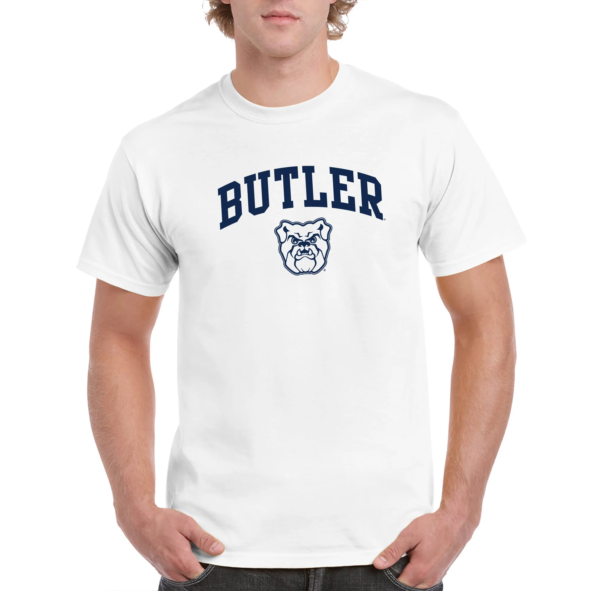 Butler University Bulldogs Arch Logo Short Sleeve T Shirt - White - Image 4