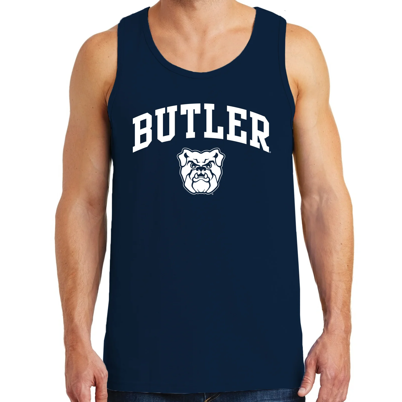 Butler University Bulldogs Arch Logo Tank Top - Navy - Image 3