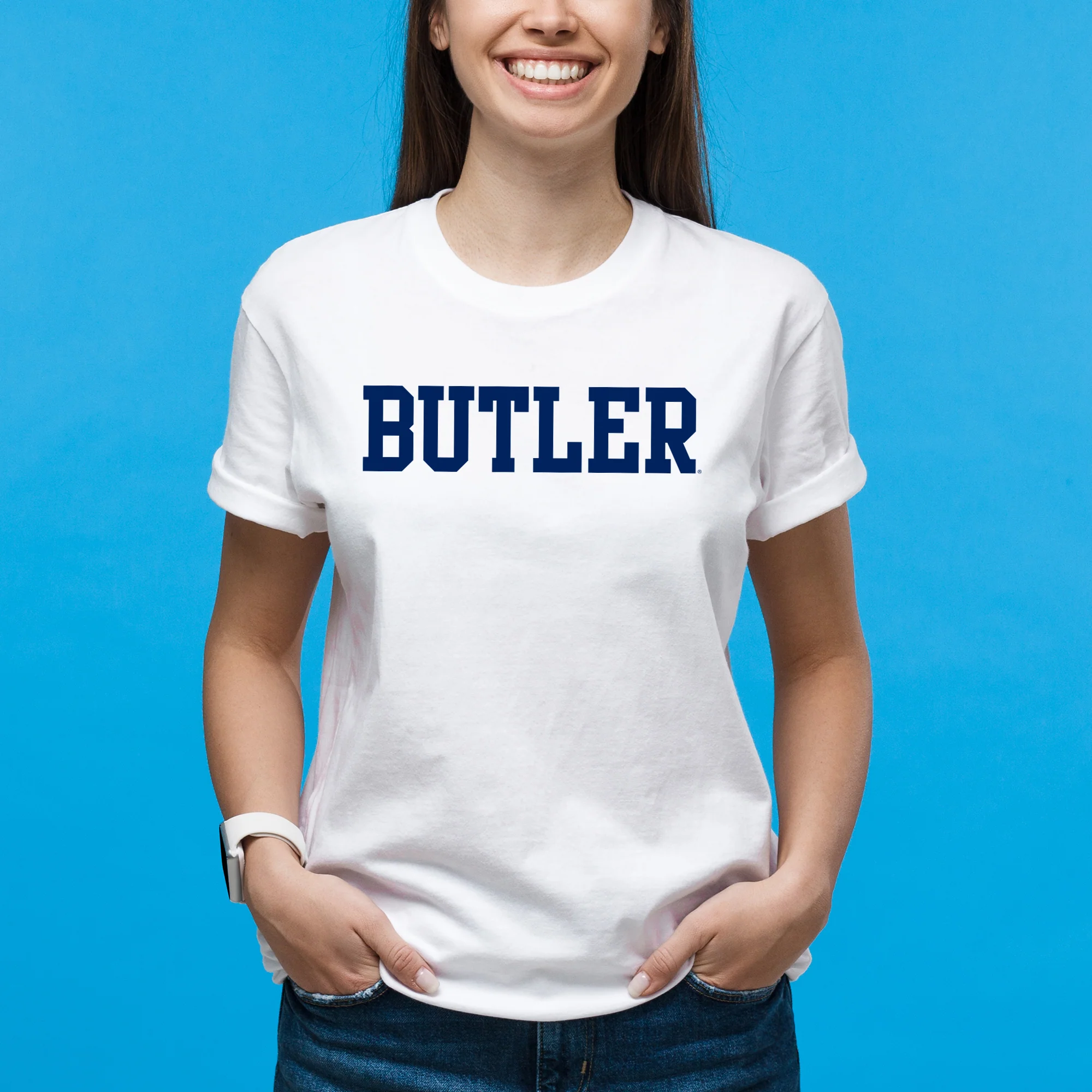 Butler University Bulldogs Basic Block T-Shirt - White - Image 4