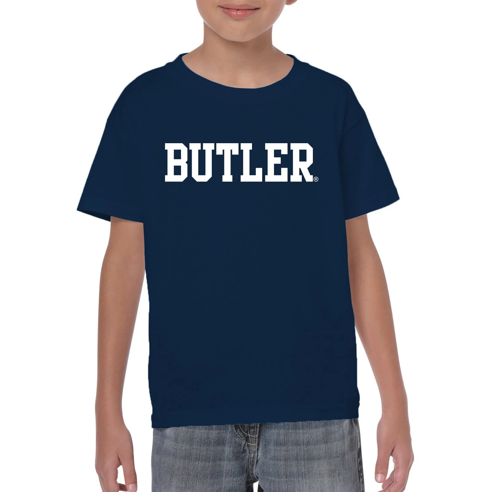 Butler University Bulldogs Basic Block Youth T-Shirt - Navy - Image 3