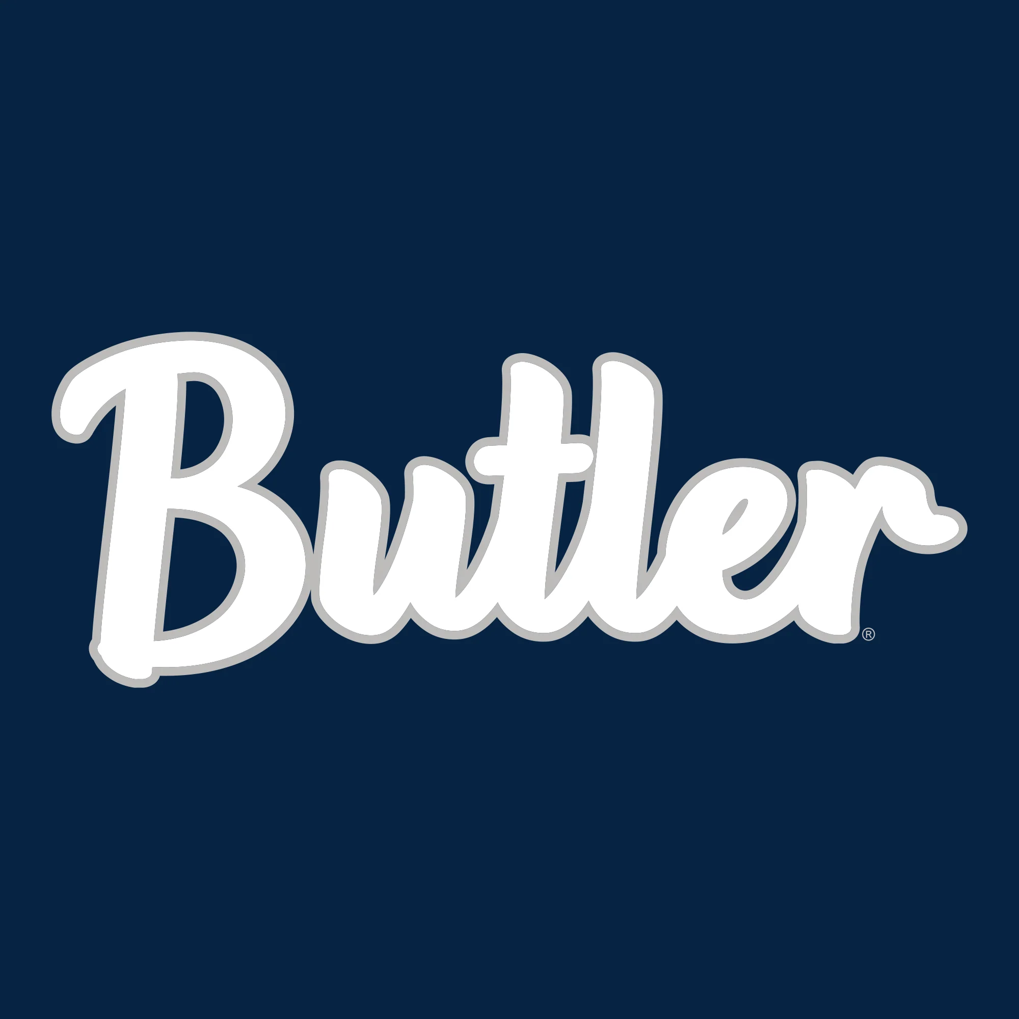 Butler University Bulldogs Basic Script Cotton Long Sleeve T-Shirt - Navy - Image 2