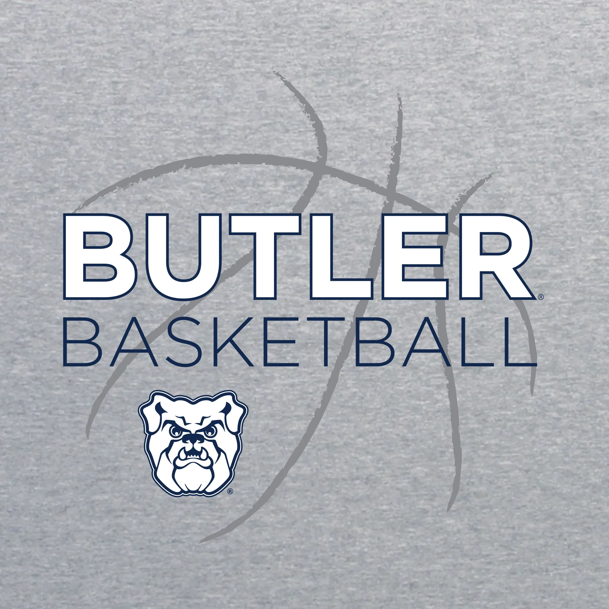 Butler University Bulldogs Basketball Sketch T-Shirt - Sport Grey - Image 2