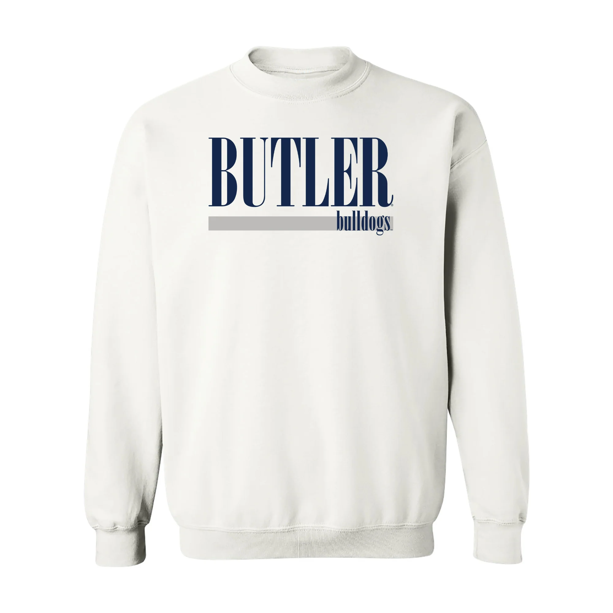 Butler University Bulldogs Boldline Crewneck Sweatshirt - White