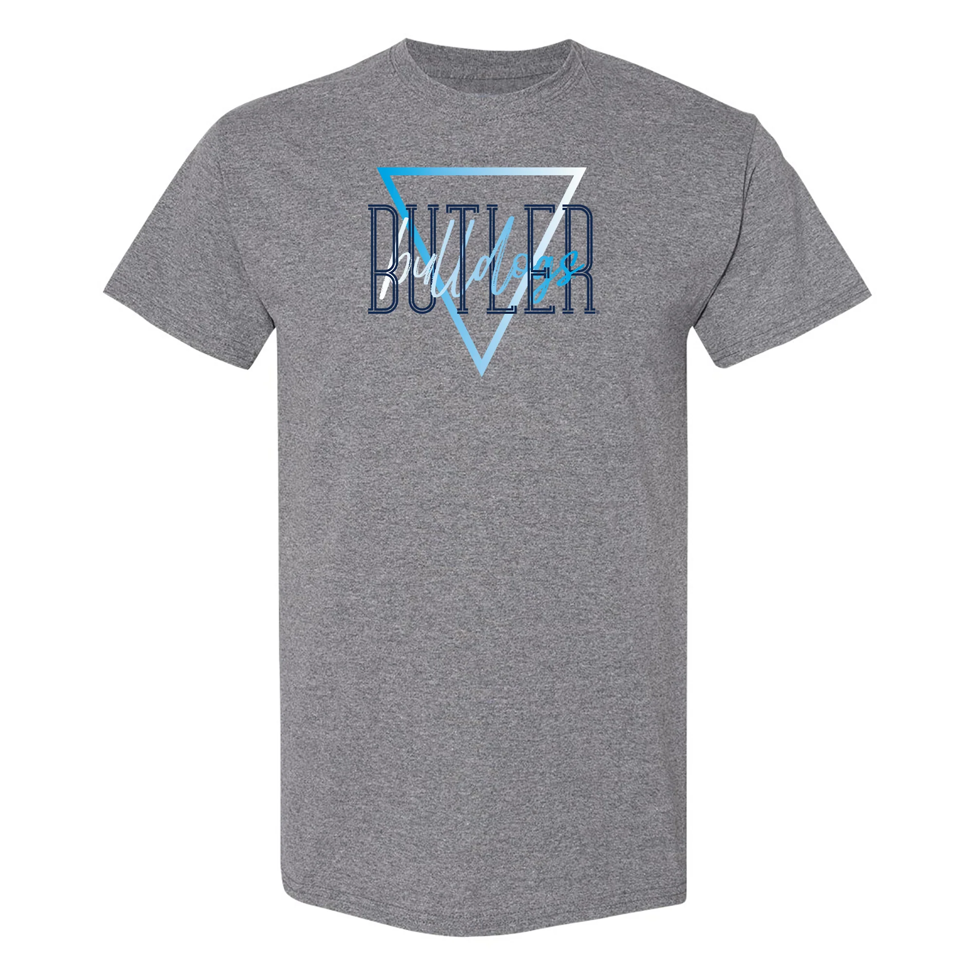 Butler University Bulldogs Gradient Triangle T-Shirt - Graphite Heather
