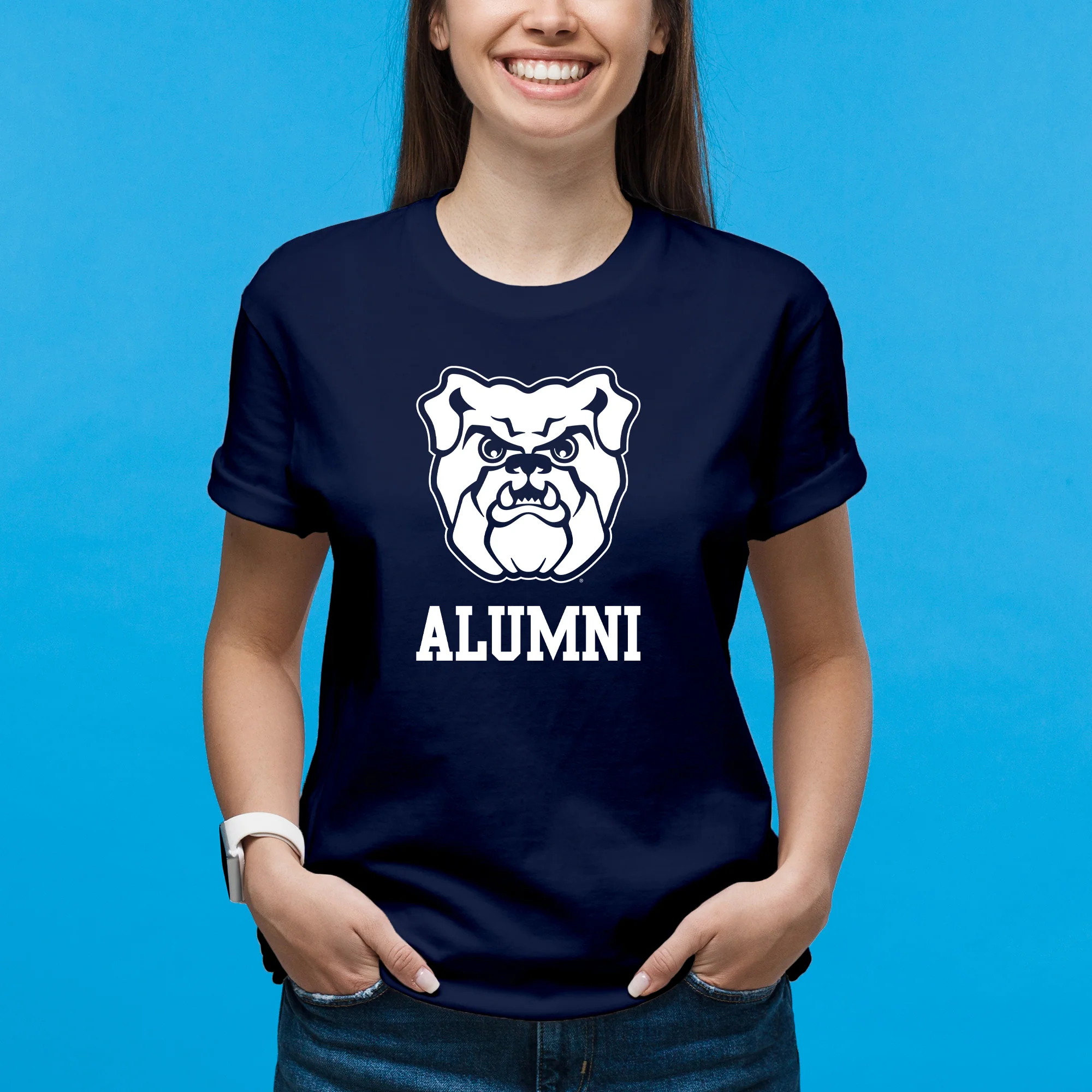 Butler University Bulldogs Logo Alumni T-Shirt - Navy - Image 4