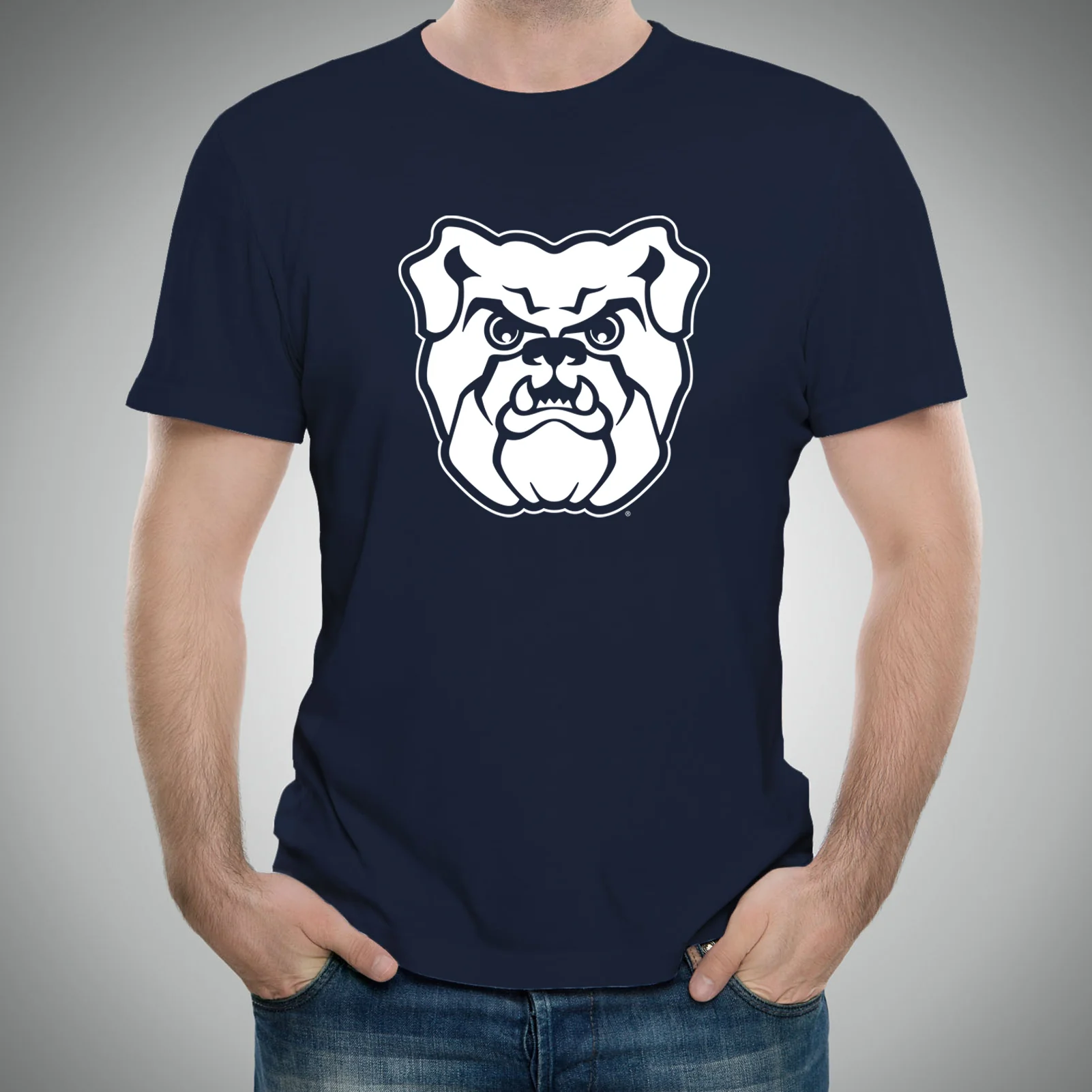 Butler University Bulldogs Logo T-Shirt Short Sleeve - Navy - Image 3